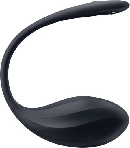 Jajko wibrujące prążkowane Satisfyer Ribbed Petal czarne
