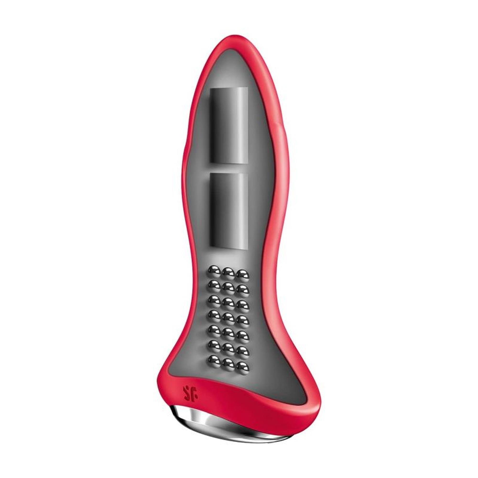 Korek analny wibrujący z rotacją Satisfyer Rotator Plug 1 czerwony 10 cm - obrazek 7