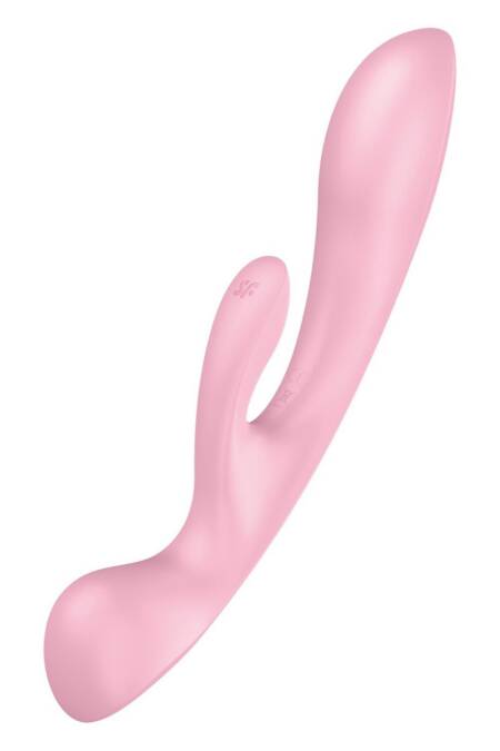 Wibrator króliczek Satisfyer Triple Oh różowy z 3 silnikami USB