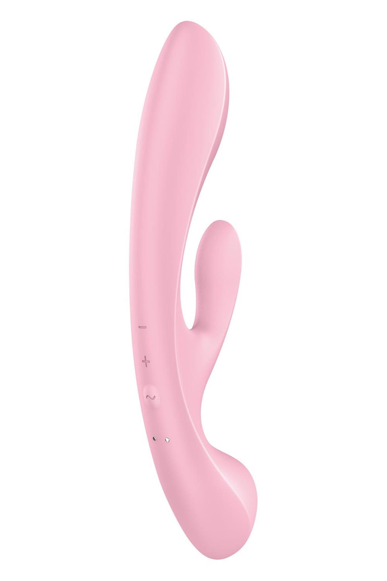 Wibrator króliczek Satisfyer Triple Oh różowy z 3 silnikami USB - obrazek 5