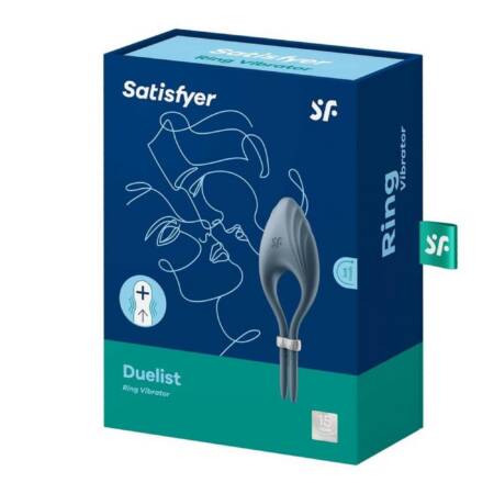Pierścień erekcyjny wibrujący regulowany Satisfyer Duelist ciemnoniebieski