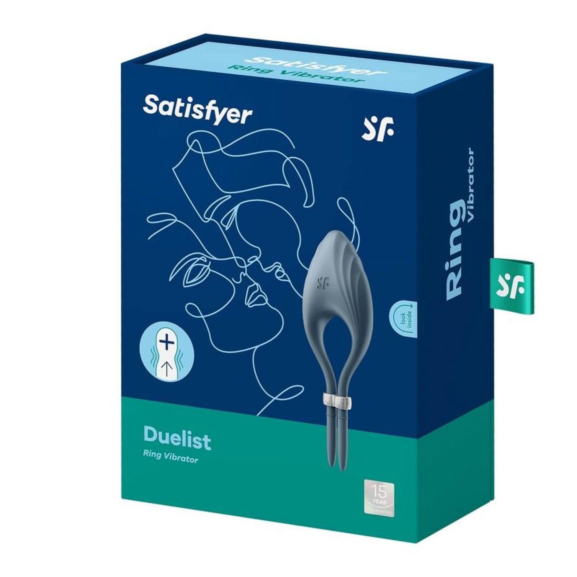 Pierścień erekcyjny wibrujący regulowany Satisfyer Duelist ciemnoniebieski