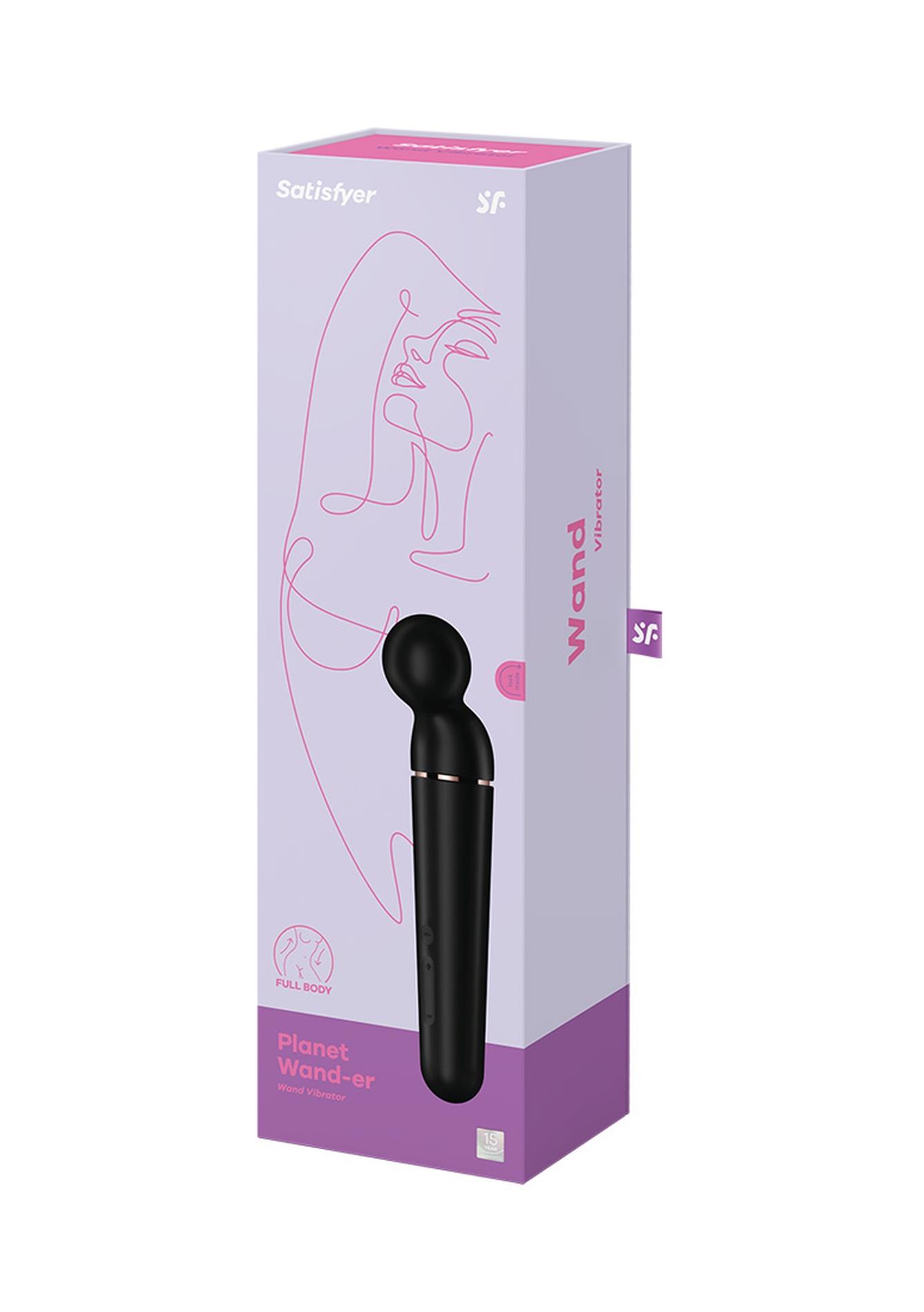 Masażer silikonowy Satisfyer Planet Wander XXL czarny różowozłoty USB - obrazek 2