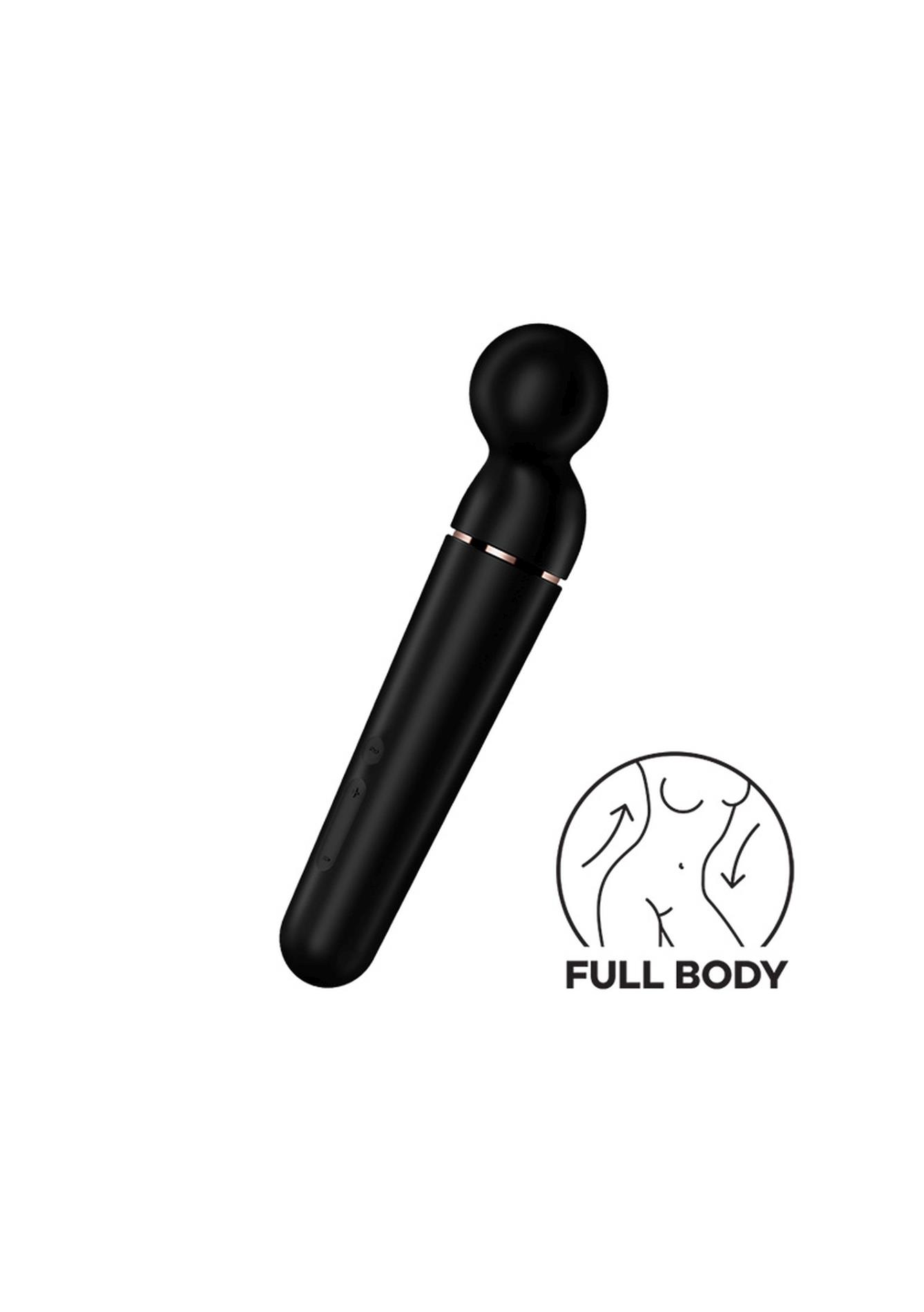 Masażer silikonowy Satisfyer Planet Wander XXL czarny różowozłoty USB - obrazek 7