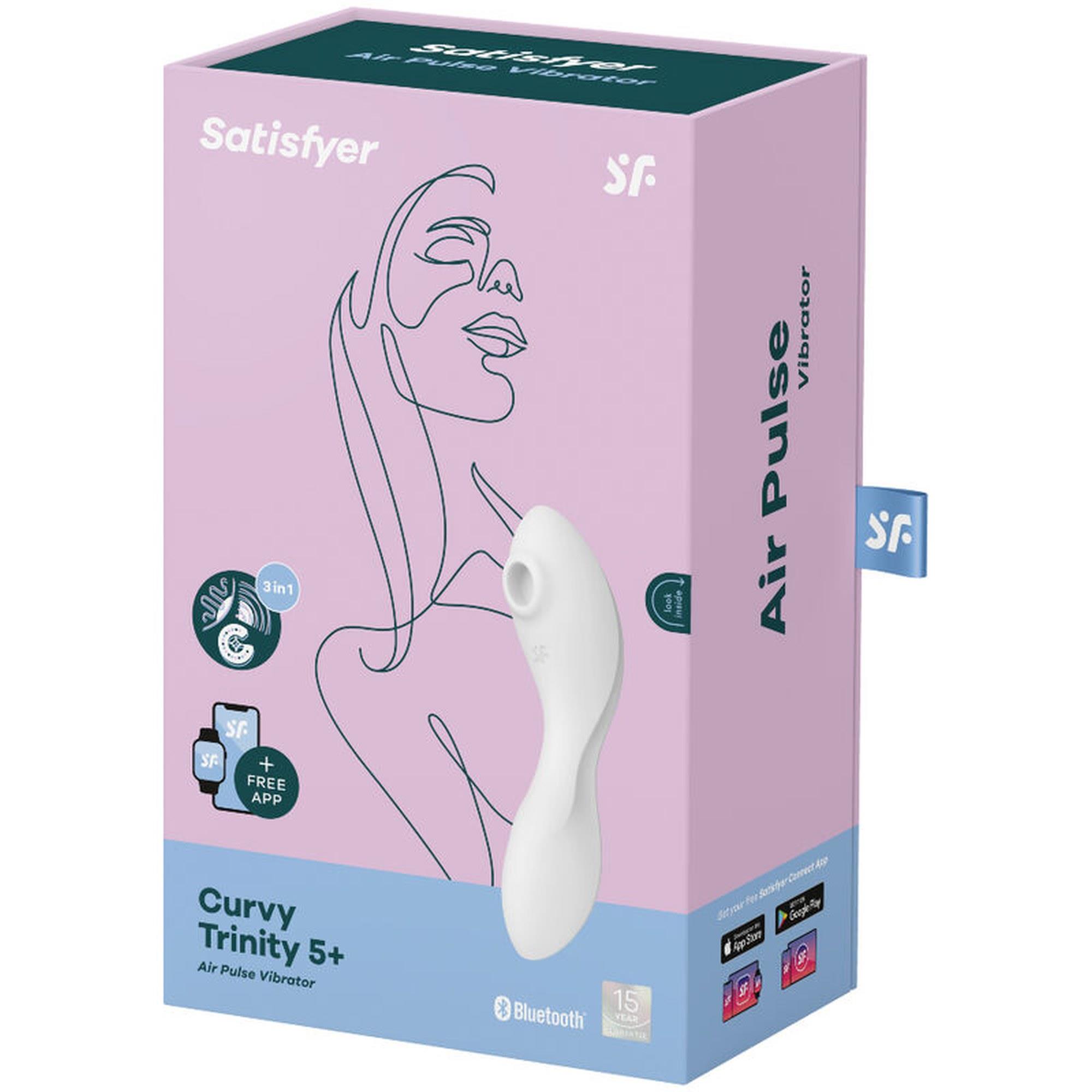 Stymulator łechtaczki silikonowy Satisfyer Curvy Trinity 5 biały - obrazek 4