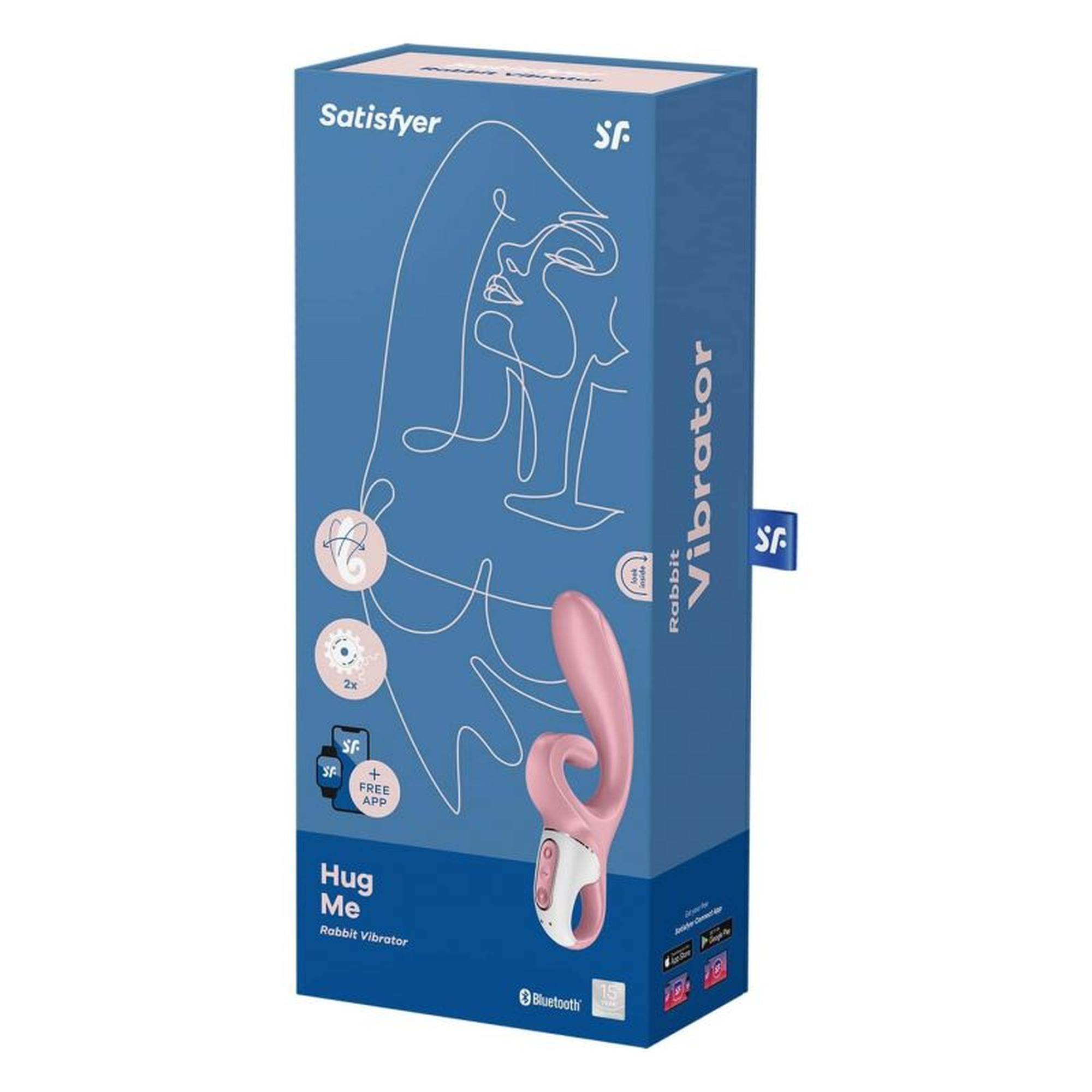 Wibrator punktu G Satisfyer Hug Me różowy silikonowy z aplikacją USB