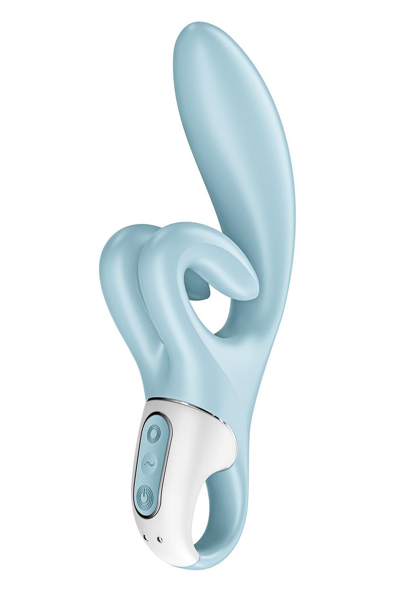 Wibrator króliczek Satisfyer Touch Me niebieski USB - obrazek 3