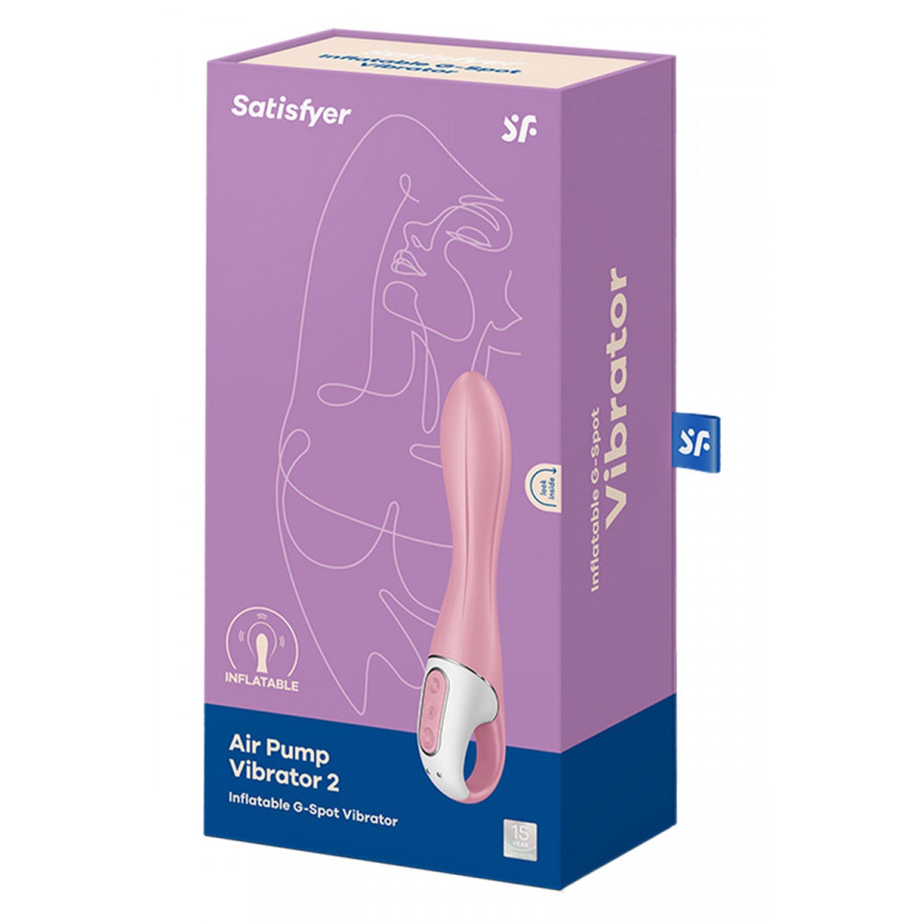 Wibrator nadmuchiwany Satisfyer Air Pump 2 jasnoczerwony USB 21 cm - obrazek 5