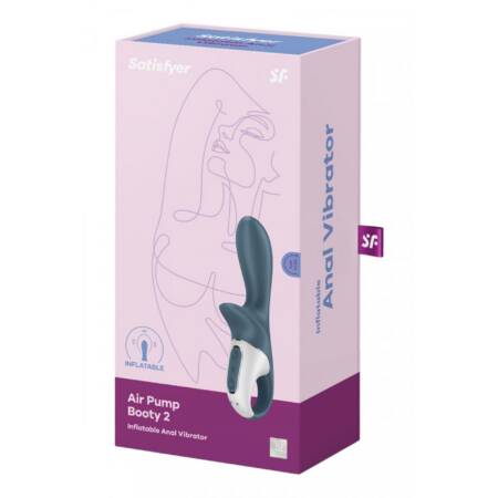 Nadmuchiwany wibrator analny Satisfyer Air Pump Booty 2 ciemnoszary USB