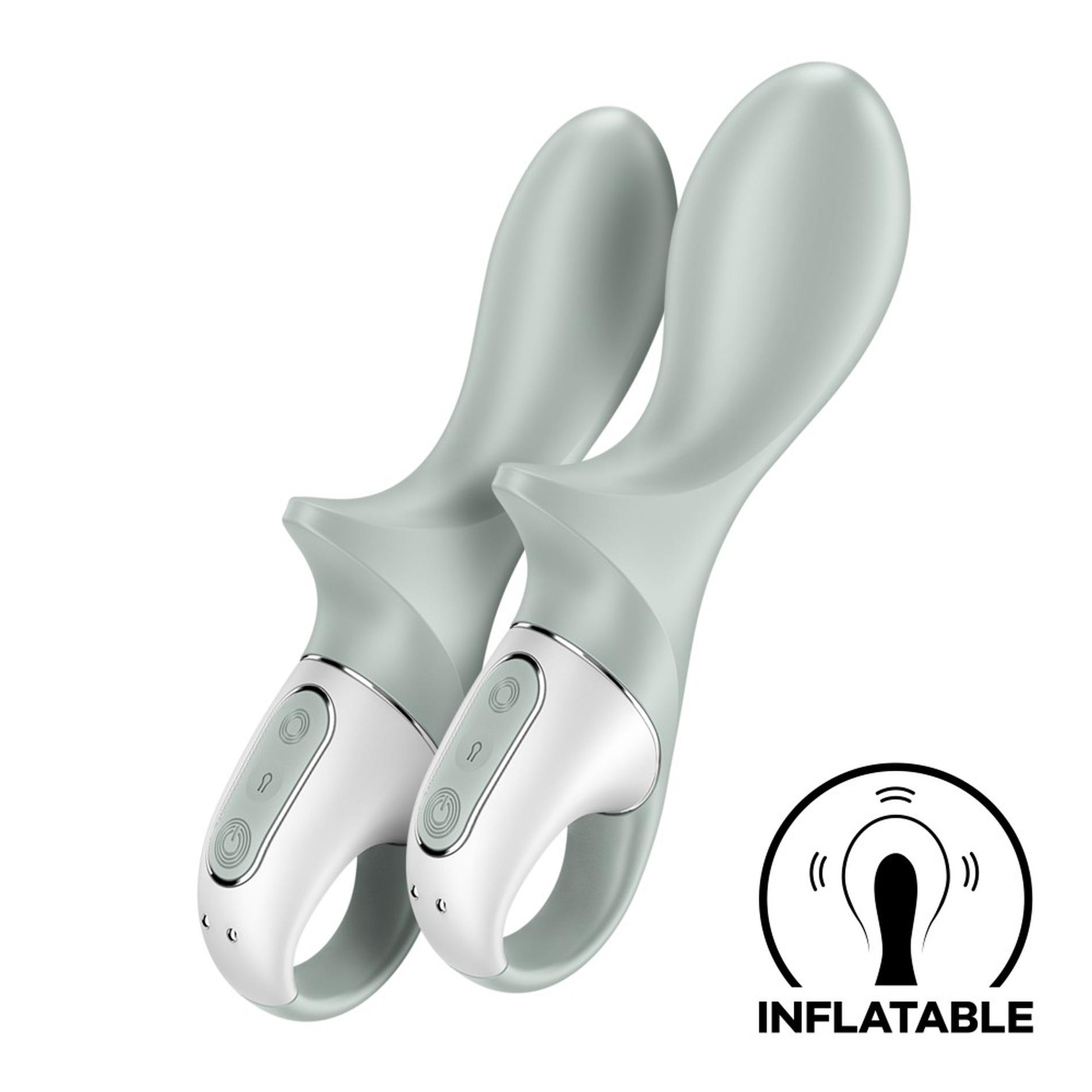 Wibrator analny nadmuchiwany Satisfyer Air Pump Booty 3 szarozielony USB - obrazek 2