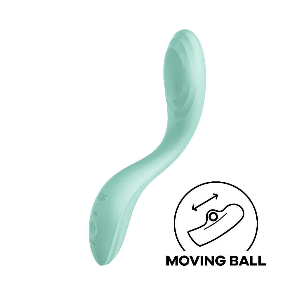 Wibrator punktu G Satisfyer Rolling Pleasure miętowy 22 cm USB - obrazek 3