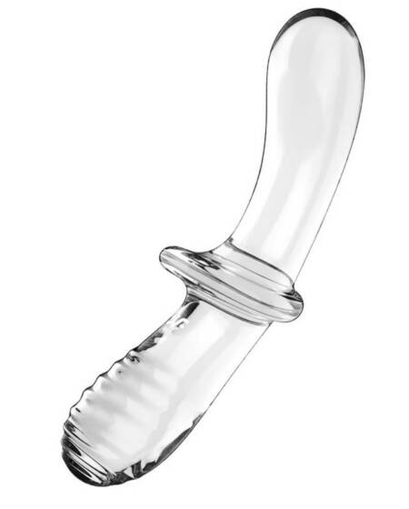 Szklane dildo Satisfyer Double Crystal transparentne