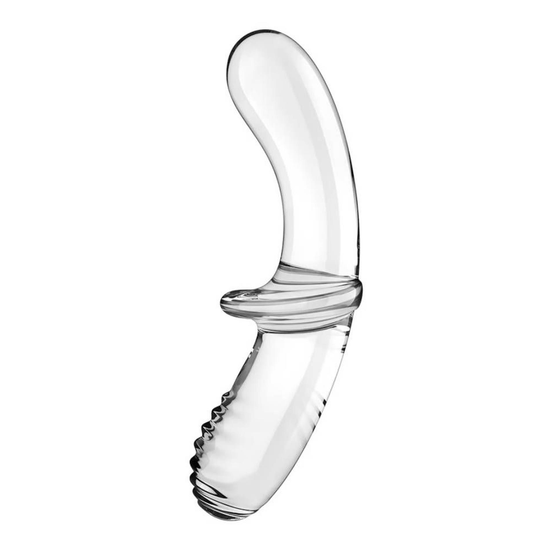 Szklane dildo Satisfyer Double Crystal transparentne - obrazek 2
