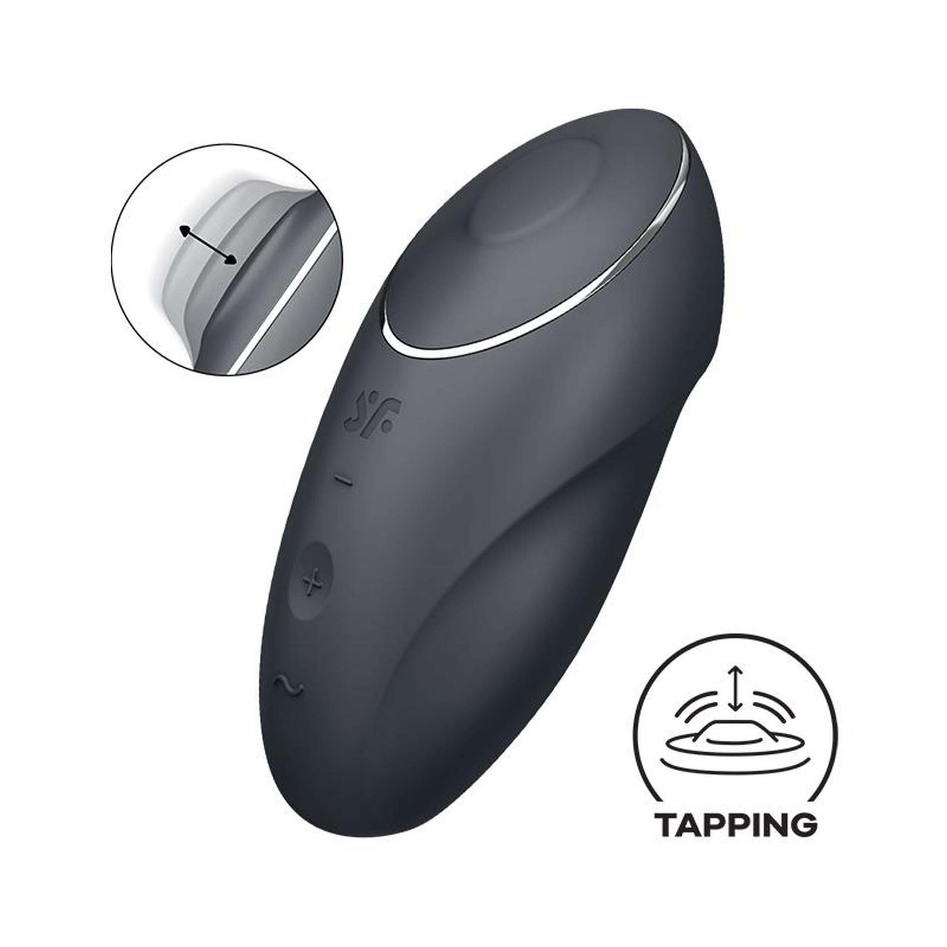 Stymulator łechtaczki Satisfyer Tap Climax 1 szary stukający - obrazek 2