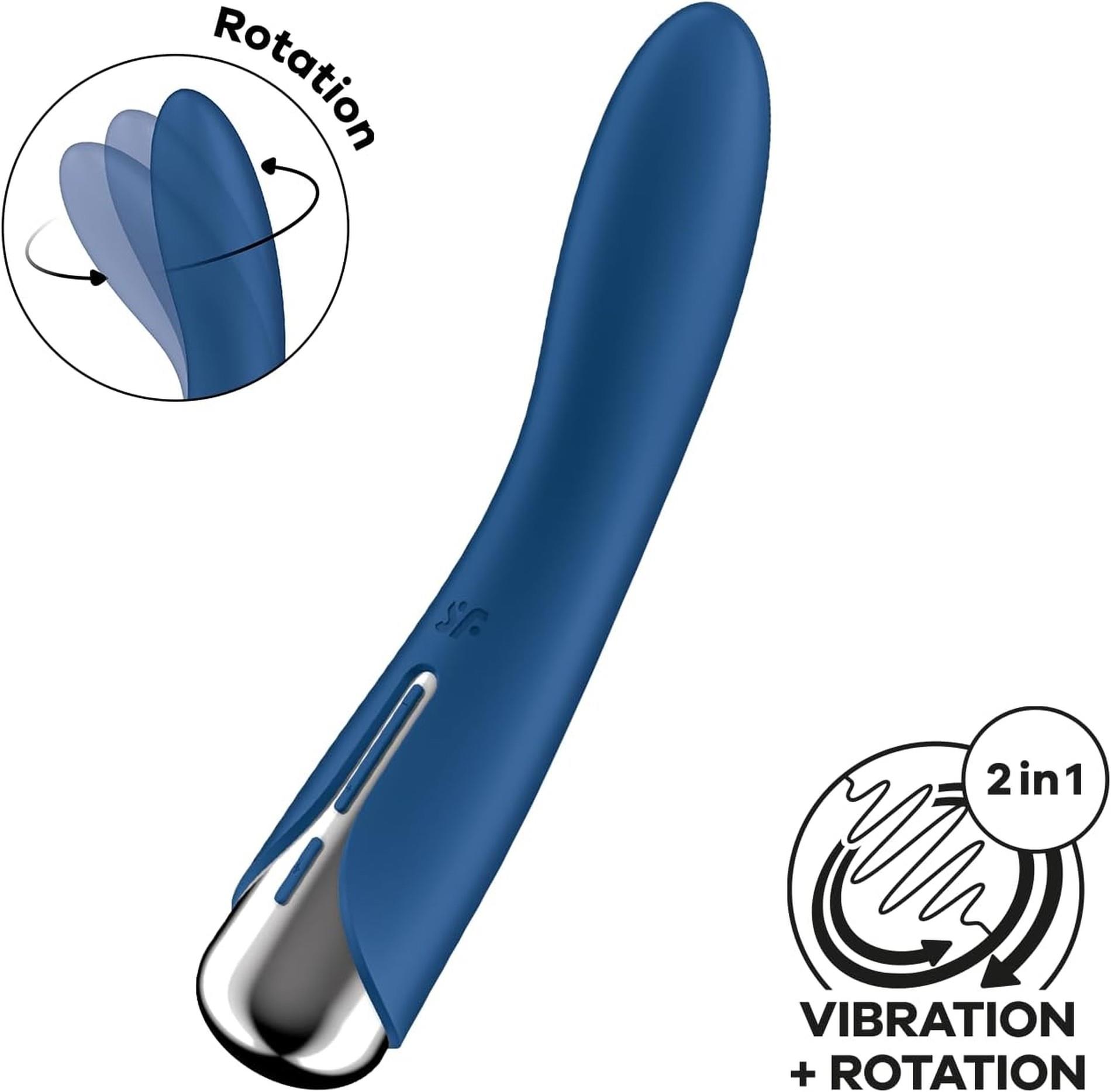 Obrotowy wibrator punktu G Satisfyer Spinning Vibe 1 niebieski - obrazek 2