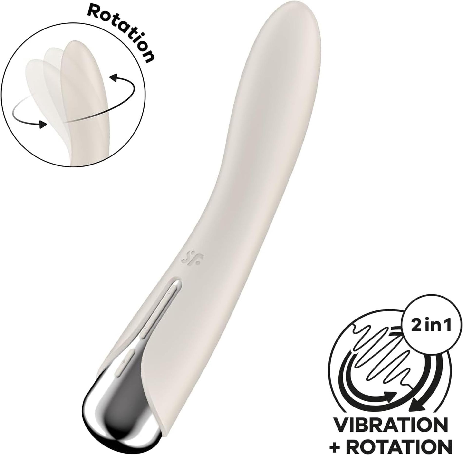 Wibrator obrotowy Satisfyer Spinning Vibe 1 beżowy USB - obrazek 2