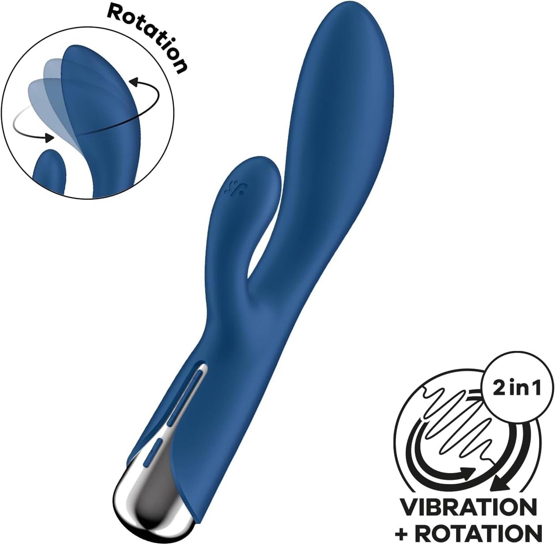 Satisfyer Wirujący Królik 1 Niebieski - obrazek 2