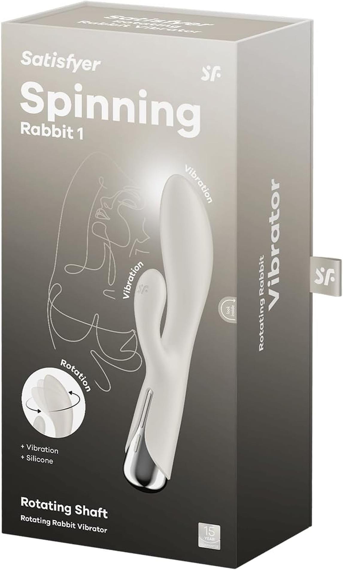 Wibrator króliczek obrotowy Satisfyer Spinning Rabbit 1 beżowy USB - obrazek 4
