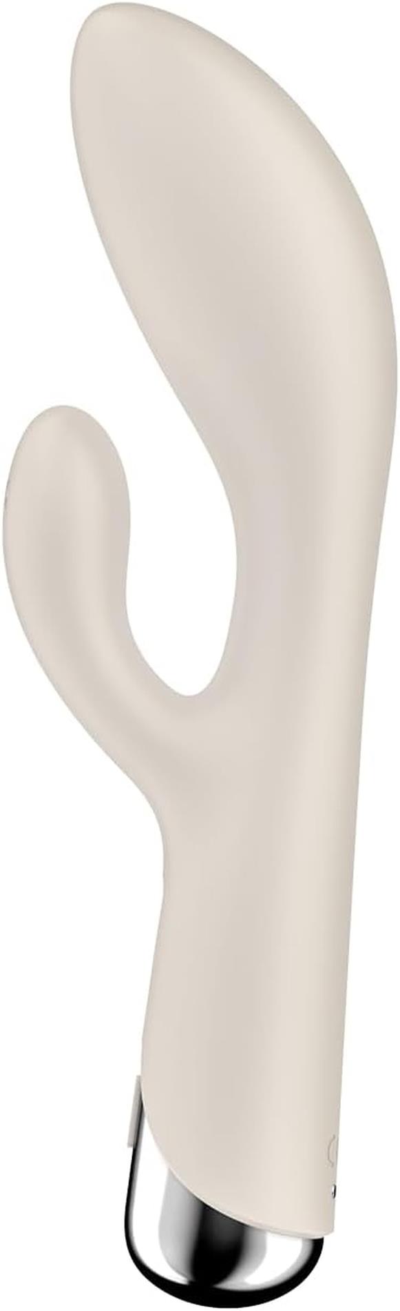 Wibrator króliczek obrotowy Satisfyer Spinning Rabbit 1 beżowy USB - obrazek 6