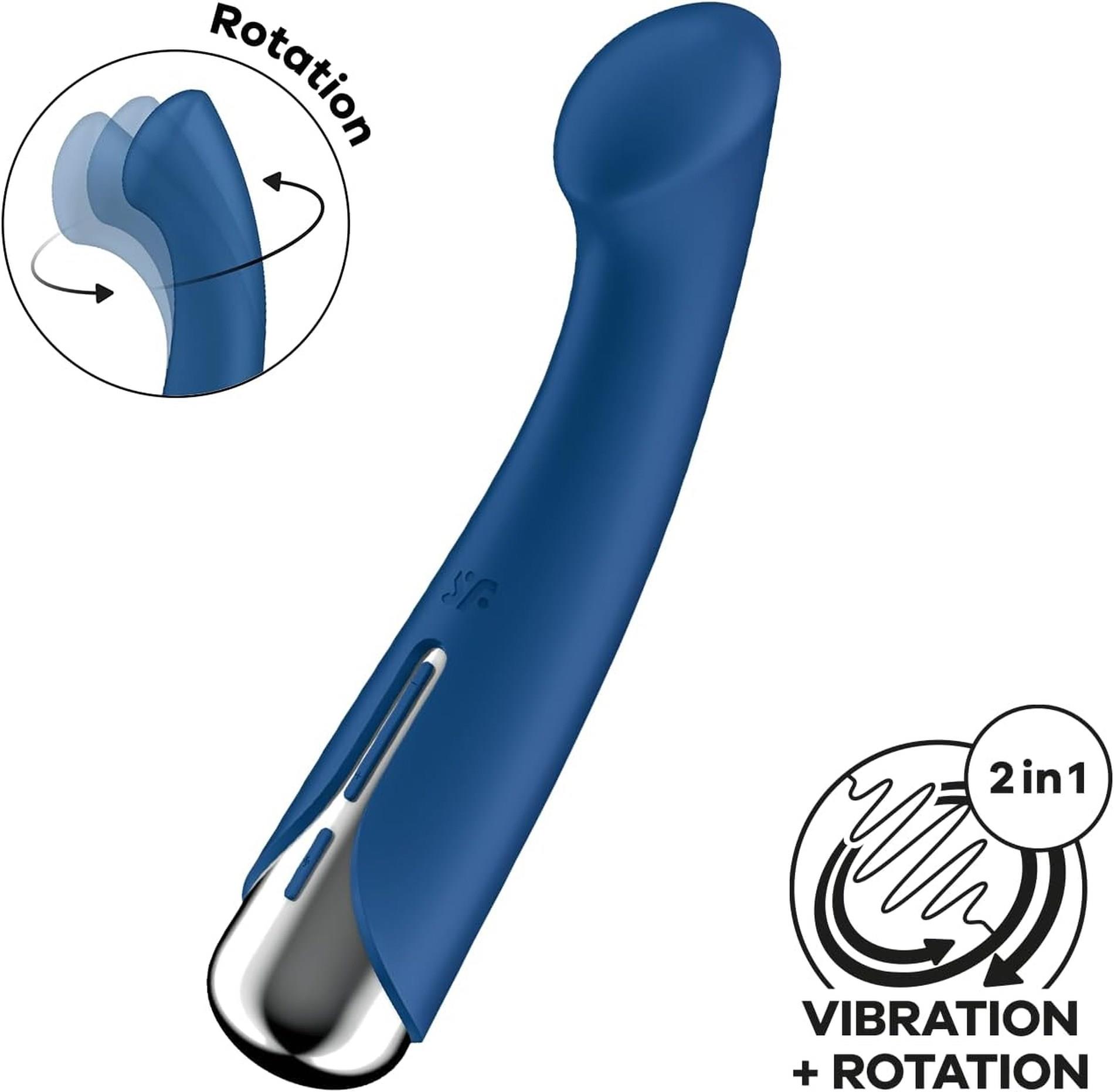 Obrotowy wibrator punktu G Satisfyer Spinning 1 niebieski - obrazek 2
