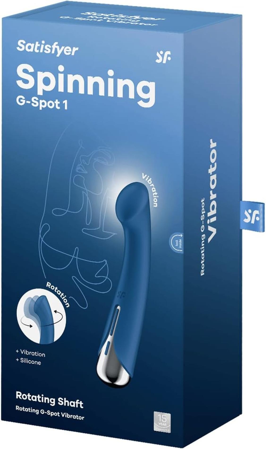 Obrotowy wibrator punktu G Satisfyer Spinning 1 niebieski - obrazek 4