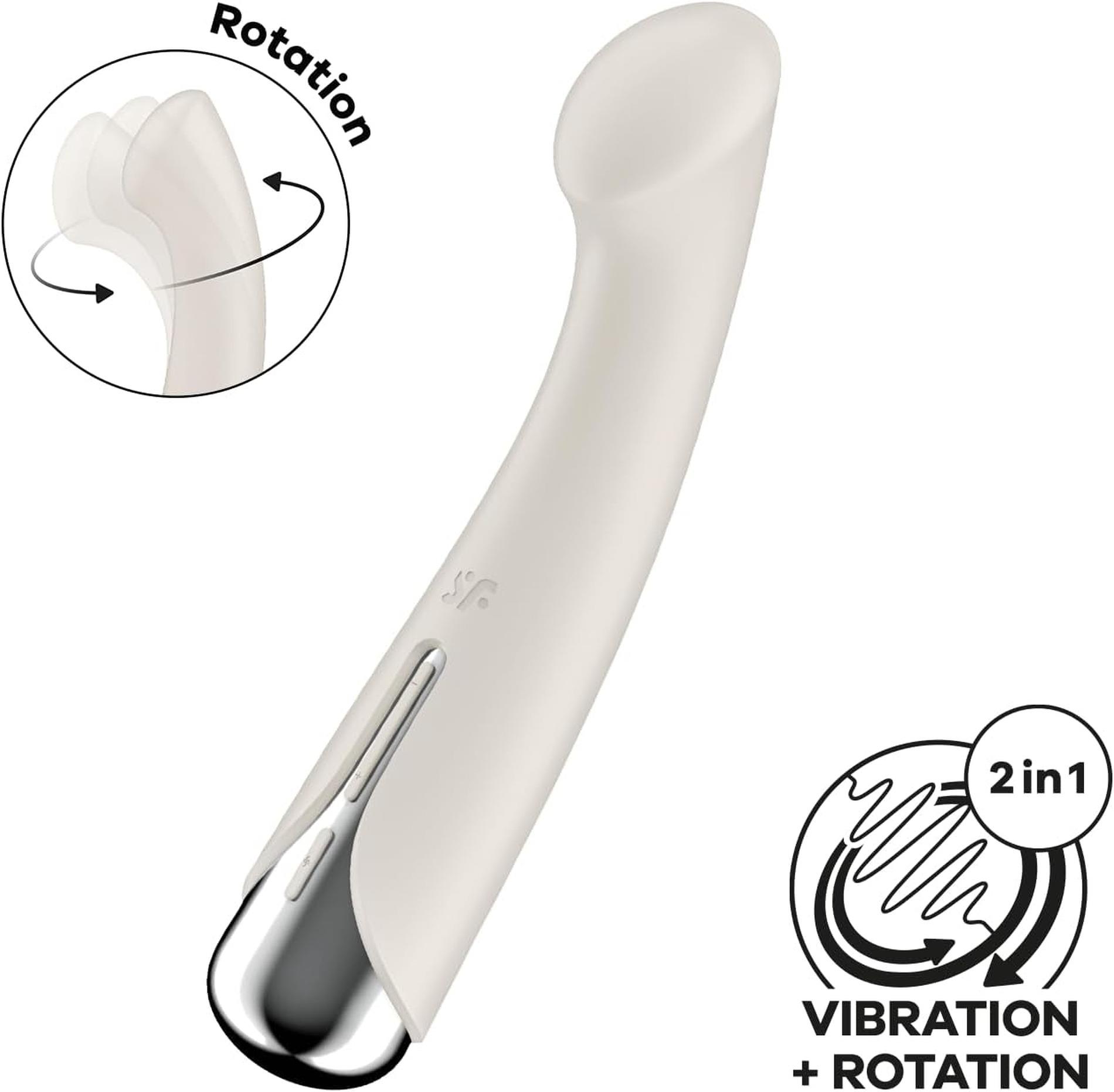 Wibrator punktu G obrotowy Satisfyer Spinning G-Spot 1 beżowy USB - obrazek 2