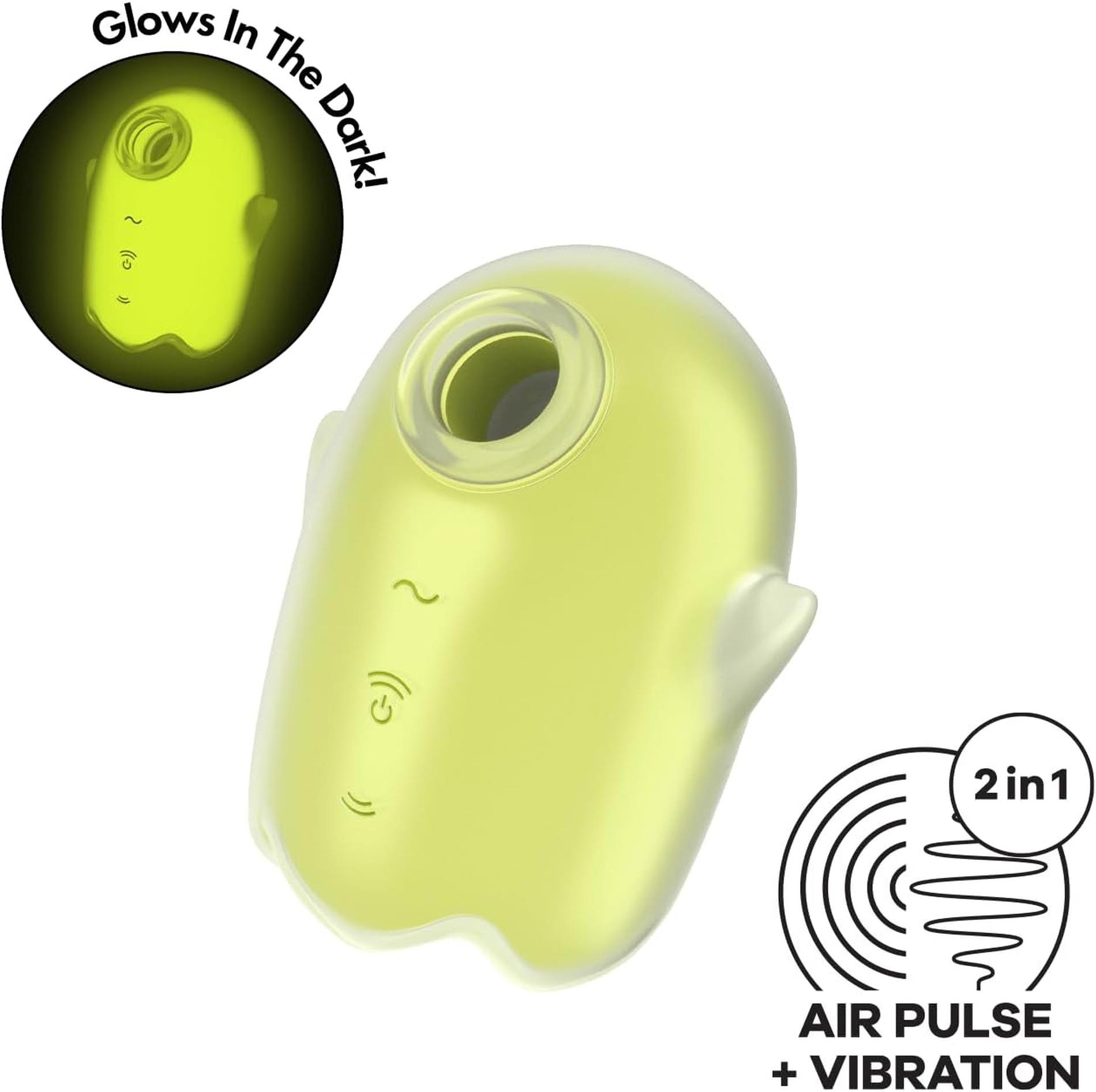 Stymulator łechtaczki Satisfyer Glowing Ghost żółty USB - obrazek 2