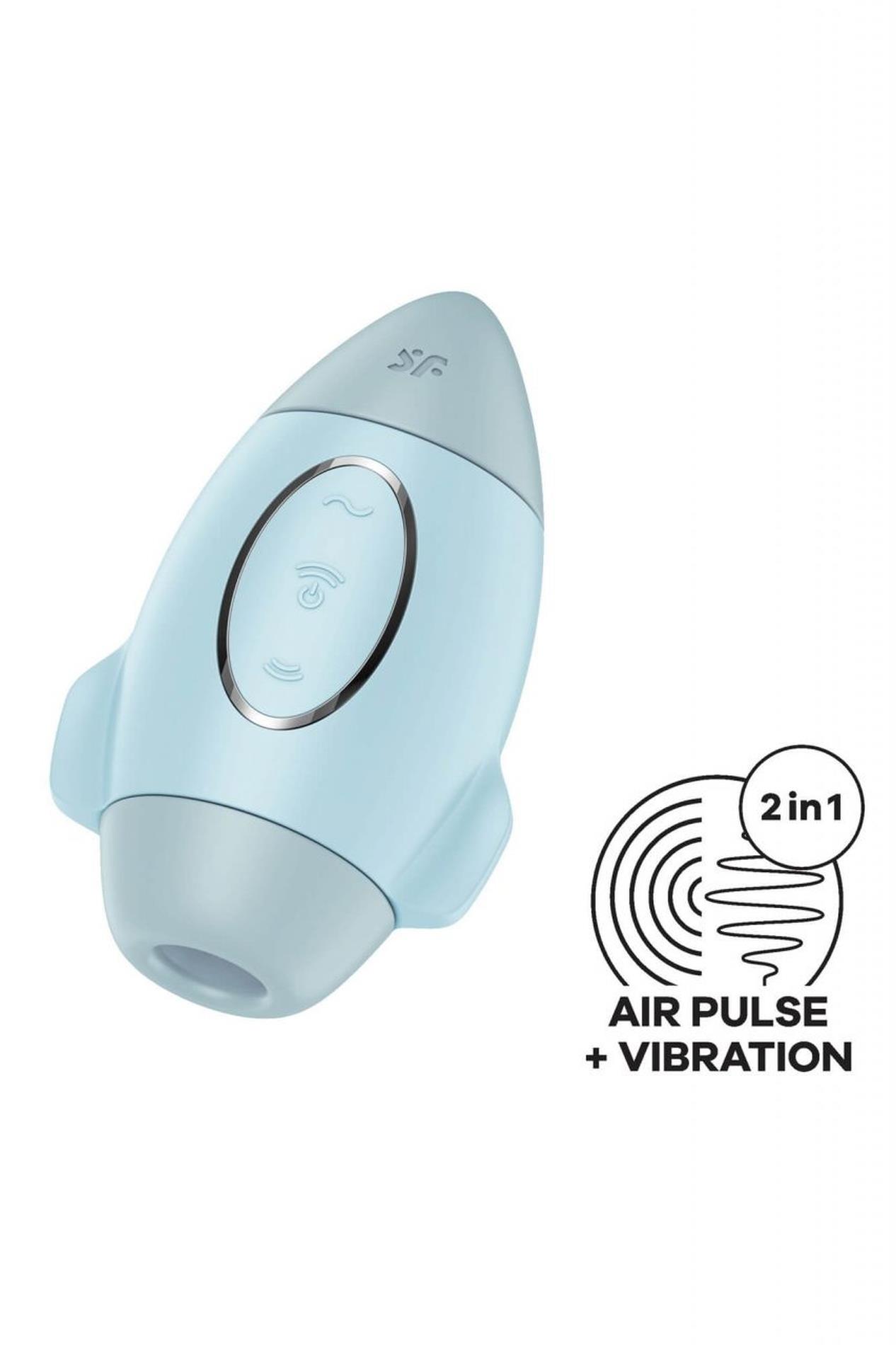 Wibrator z falami ciśnienia Satisfyer Mission Control niebieski - obrazek 2
