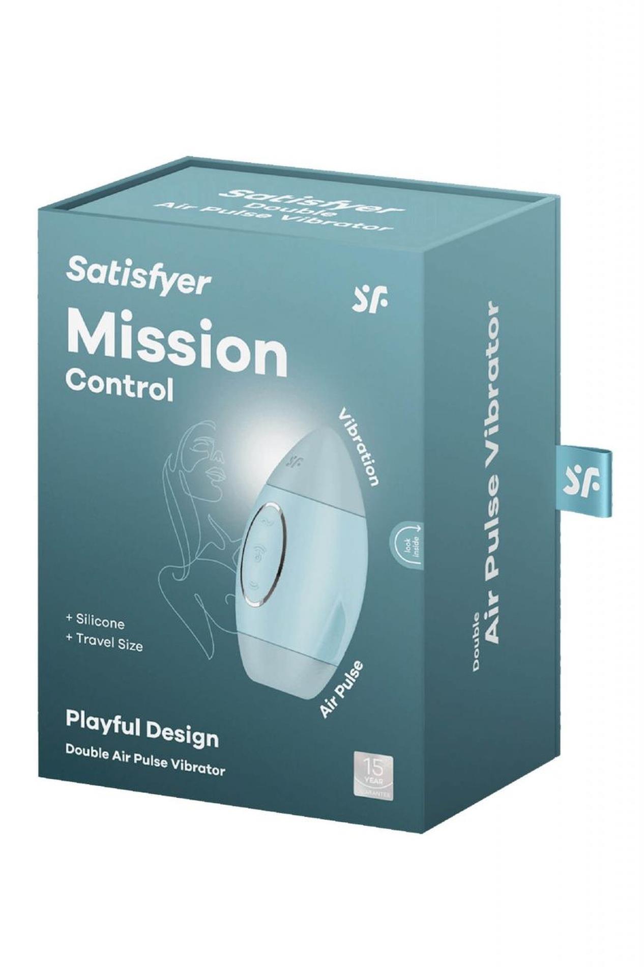 Wibrator z falami ciśnienia Satisfyer Mission Control niebieski - obrazek 3
