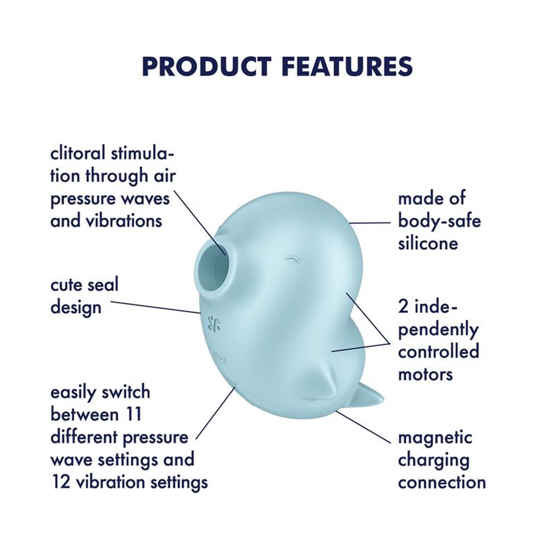 Stymulator łechtaczki Satisfyer Sassy Seal silikonowy IPX7 - obrazek 6