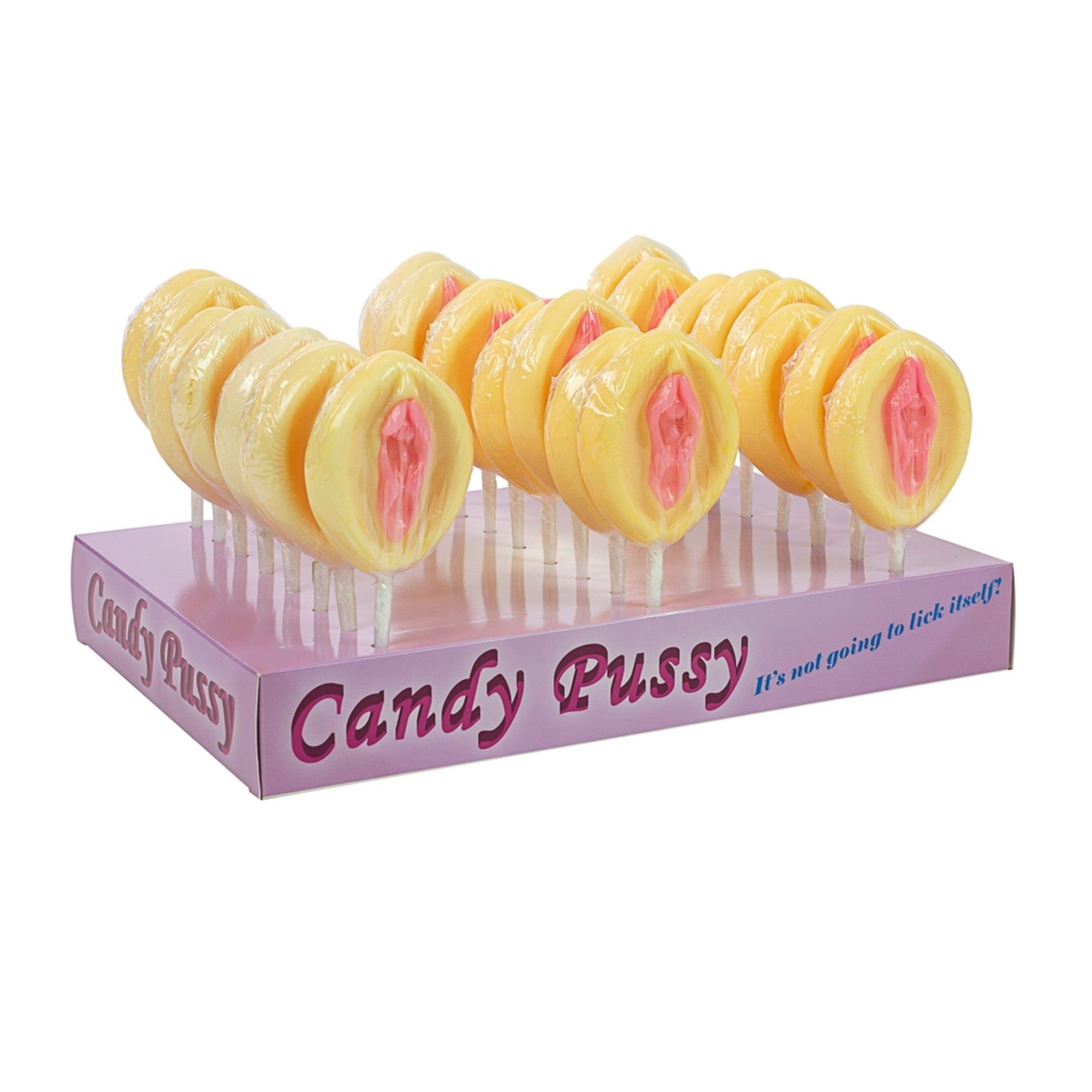 Lizak erotyczny Candy Pussy truskawkowy - obrazek 2