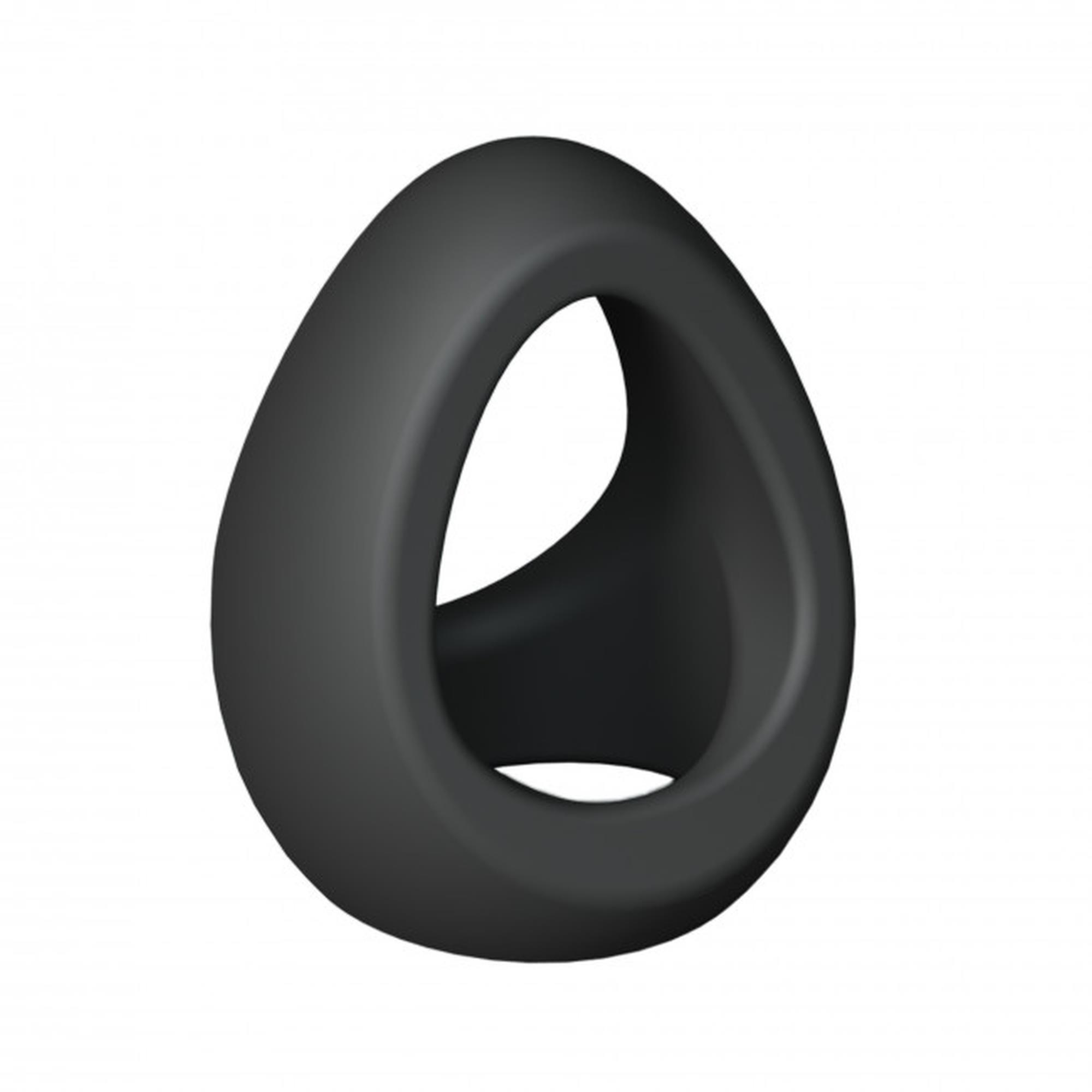 Podwójny pierścień erekcyjny Flux Ring Love to Love czarny onyx