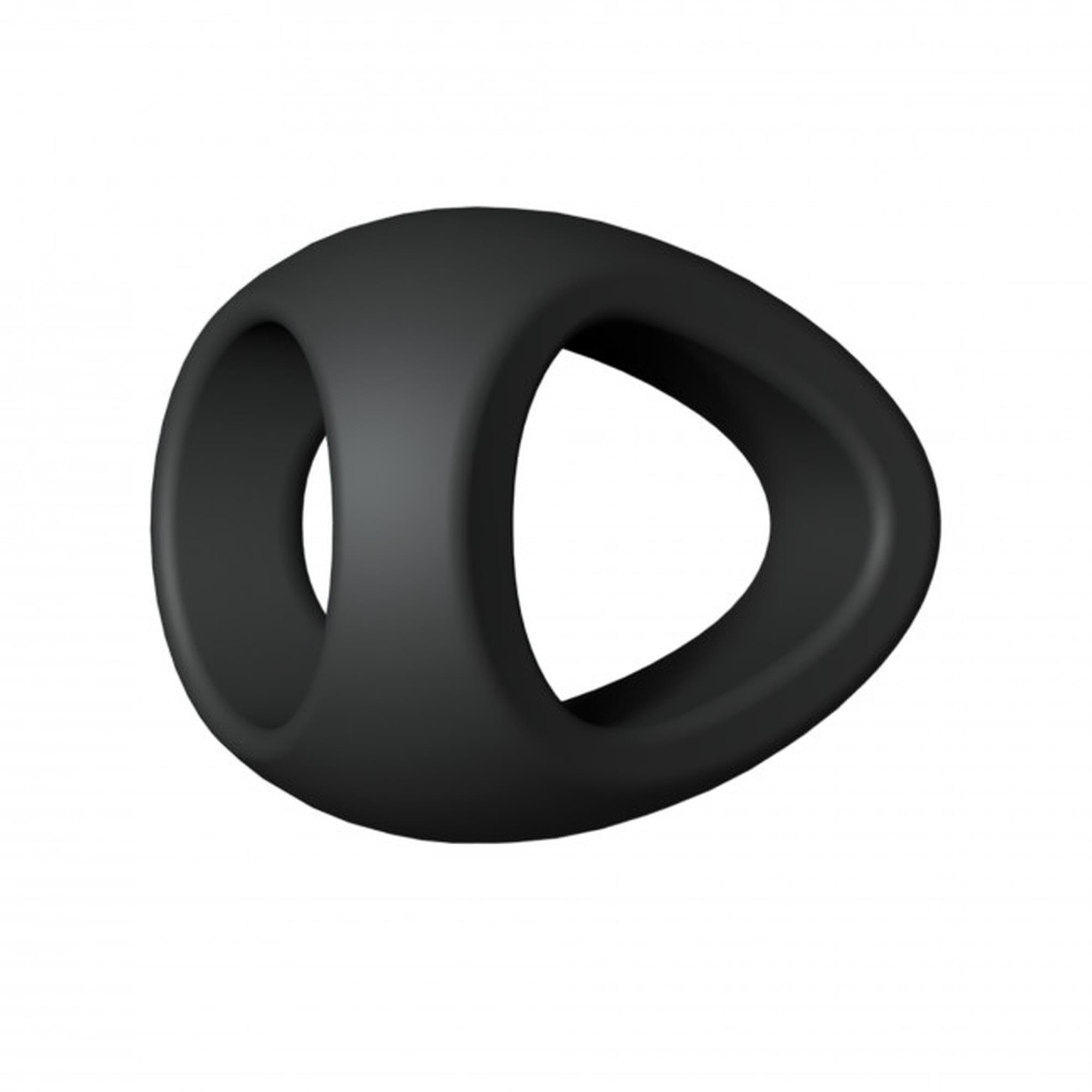 Podwójny pierścień erekcyjny Flux Ring Love to Love czarny onyx - obrazek 5