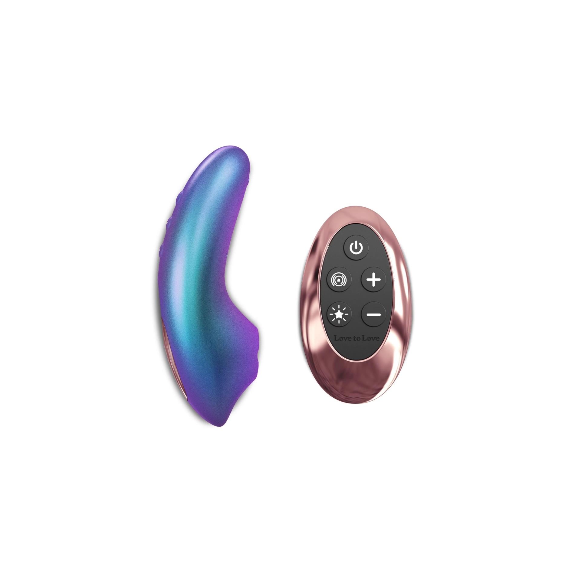 Mini wibrator silikonowy Dreamer Love to Love turkusowy tęczowy USB 10 cm