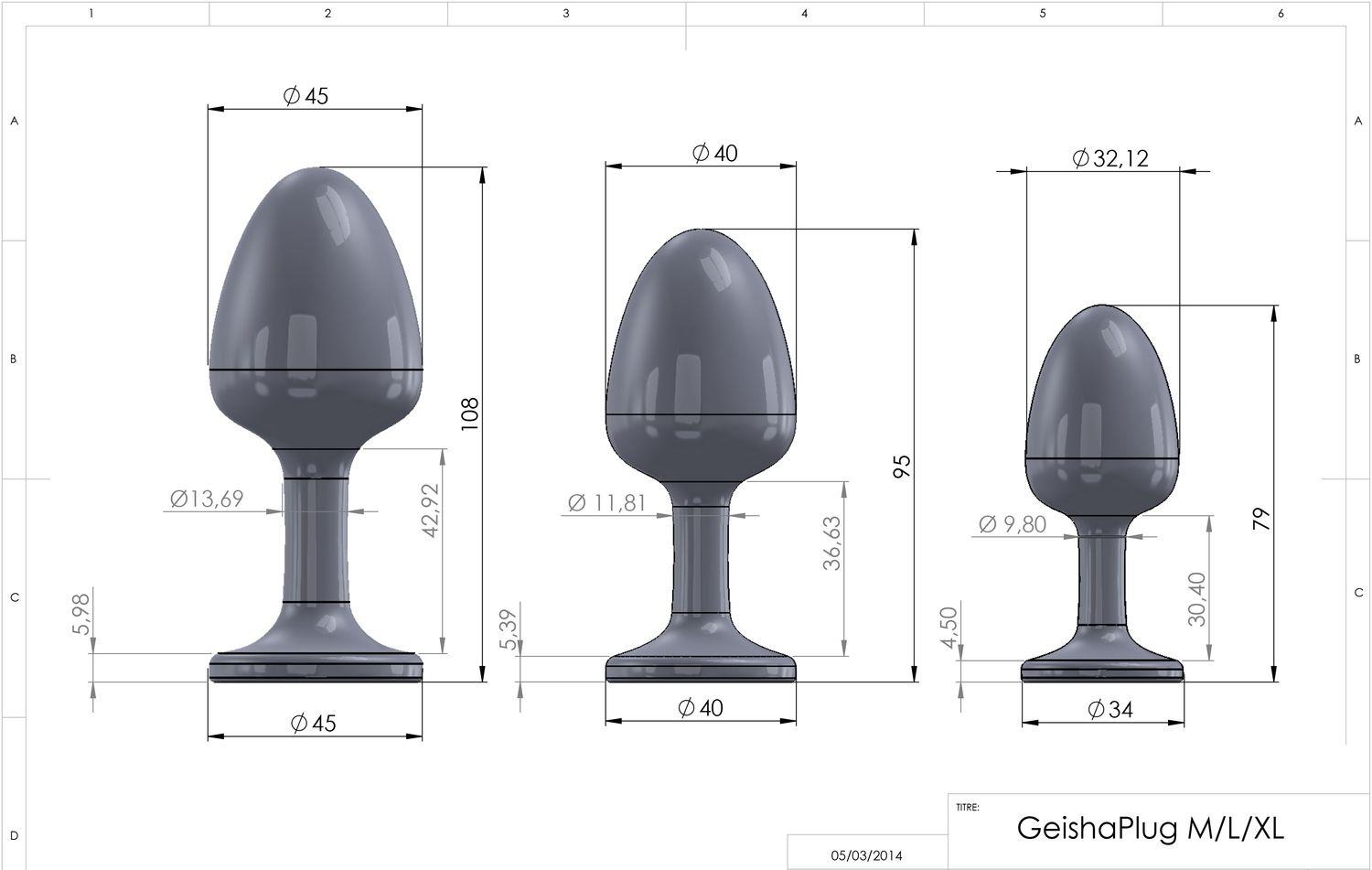 Korek analny Geisha Plug Diamond Dorcel z kulką 8 cm - obrazek 5