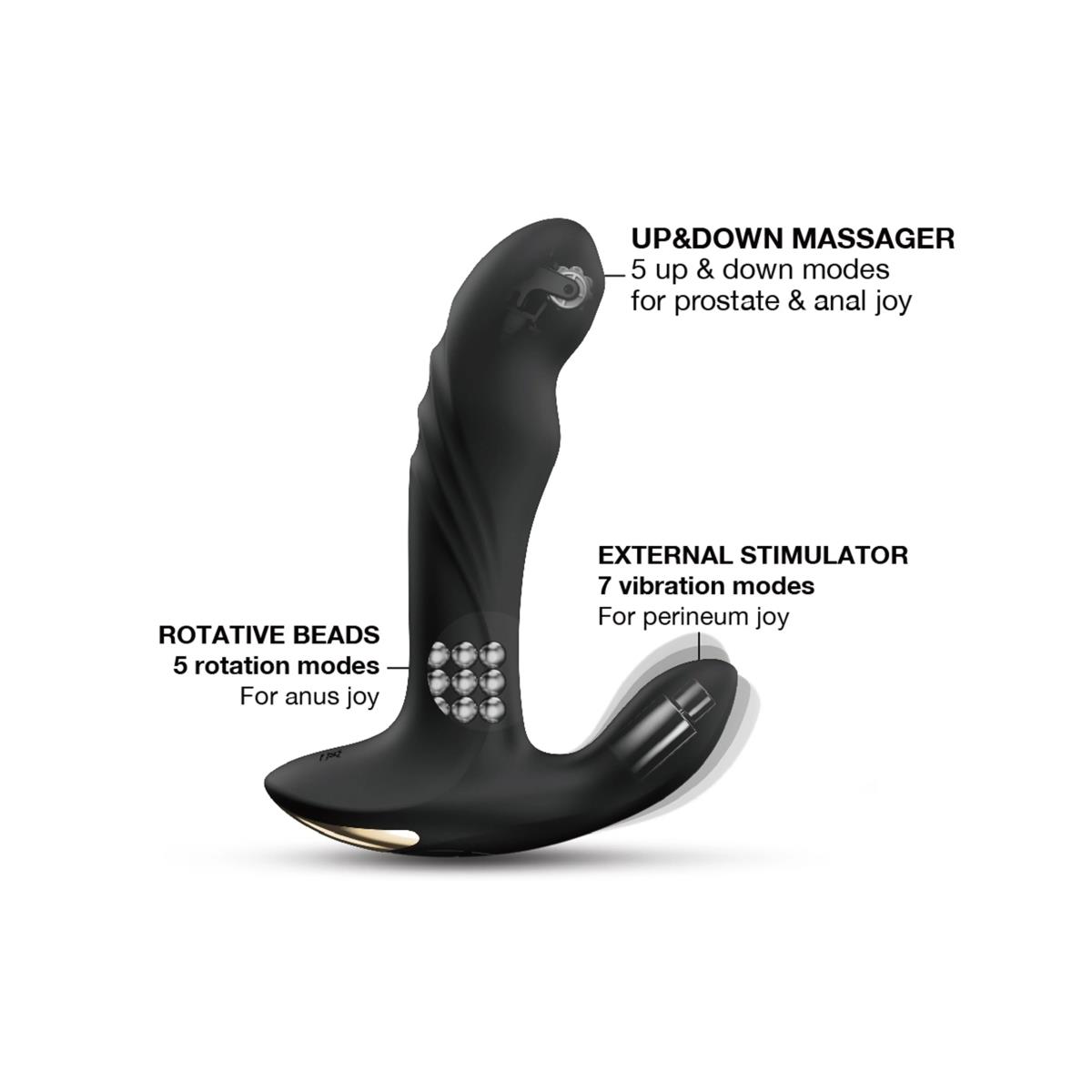 Masażer prostaty Dorcel Multi P Joy z pilotem silikonowy USB - obrazek 2