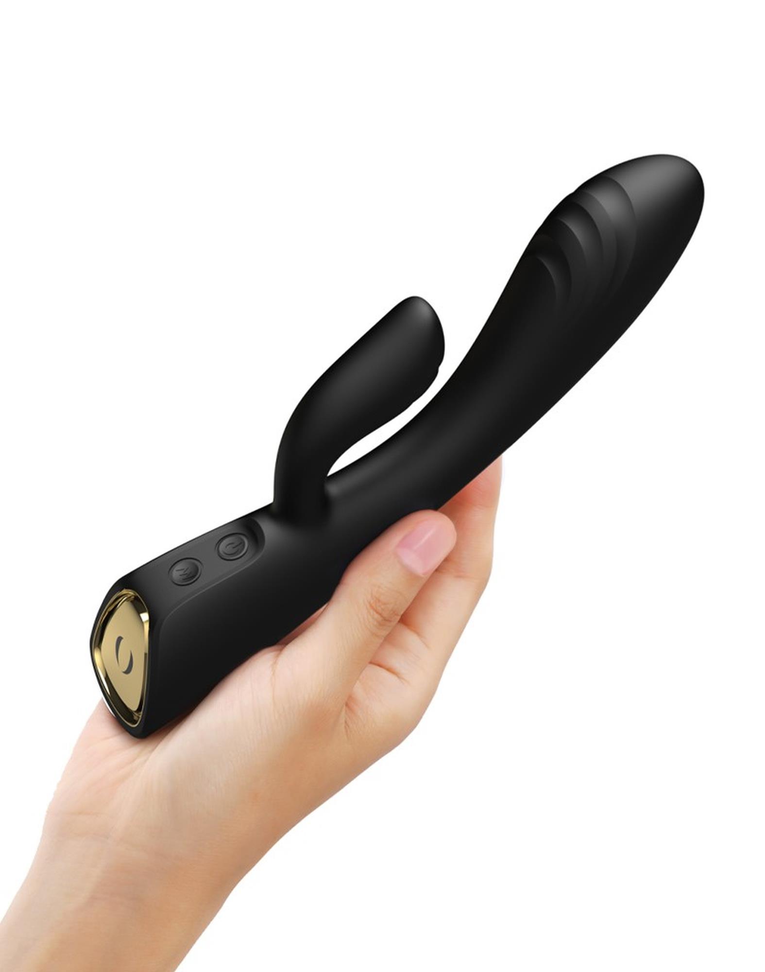 Wibrator króliczek Dorcel Flexi Rabbit elastyczny czarny 21 cm - obrazek 2