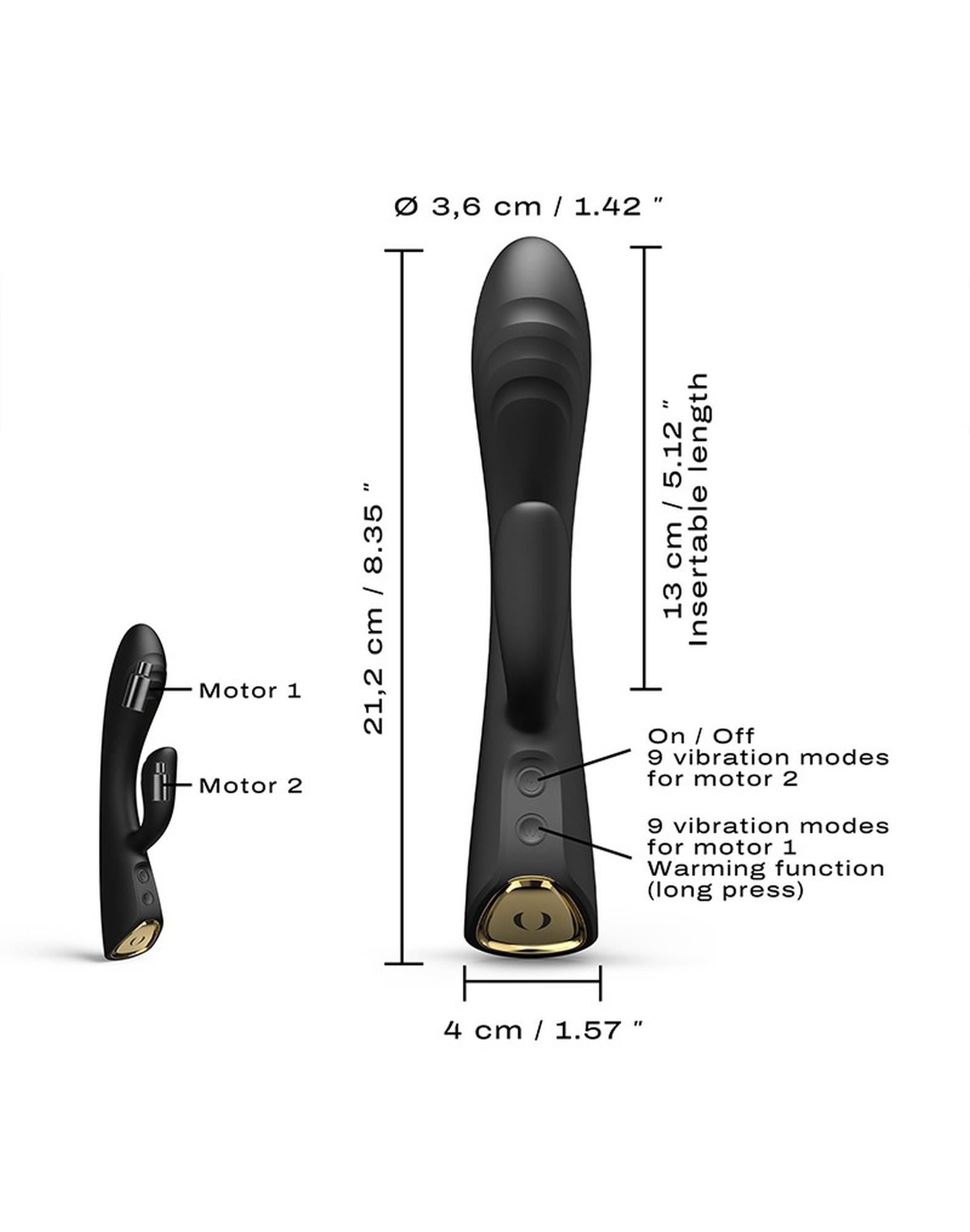 Wibrator króliczek Dorcel Flexi Rabbit elastyczny czarny 21 cm - obrazek 4