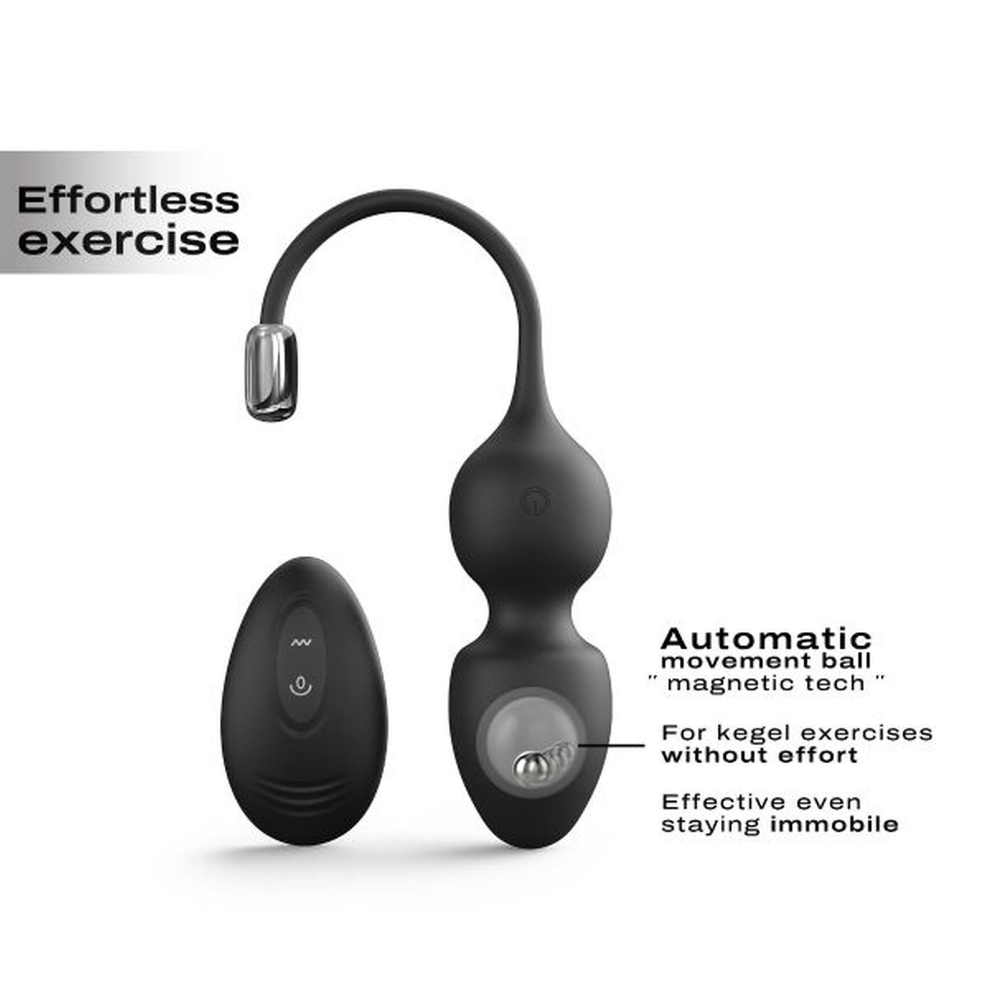 Kulki gejszy wibrujące Dorcel Love Balls czarne USB 9 cm - obrazek 2
