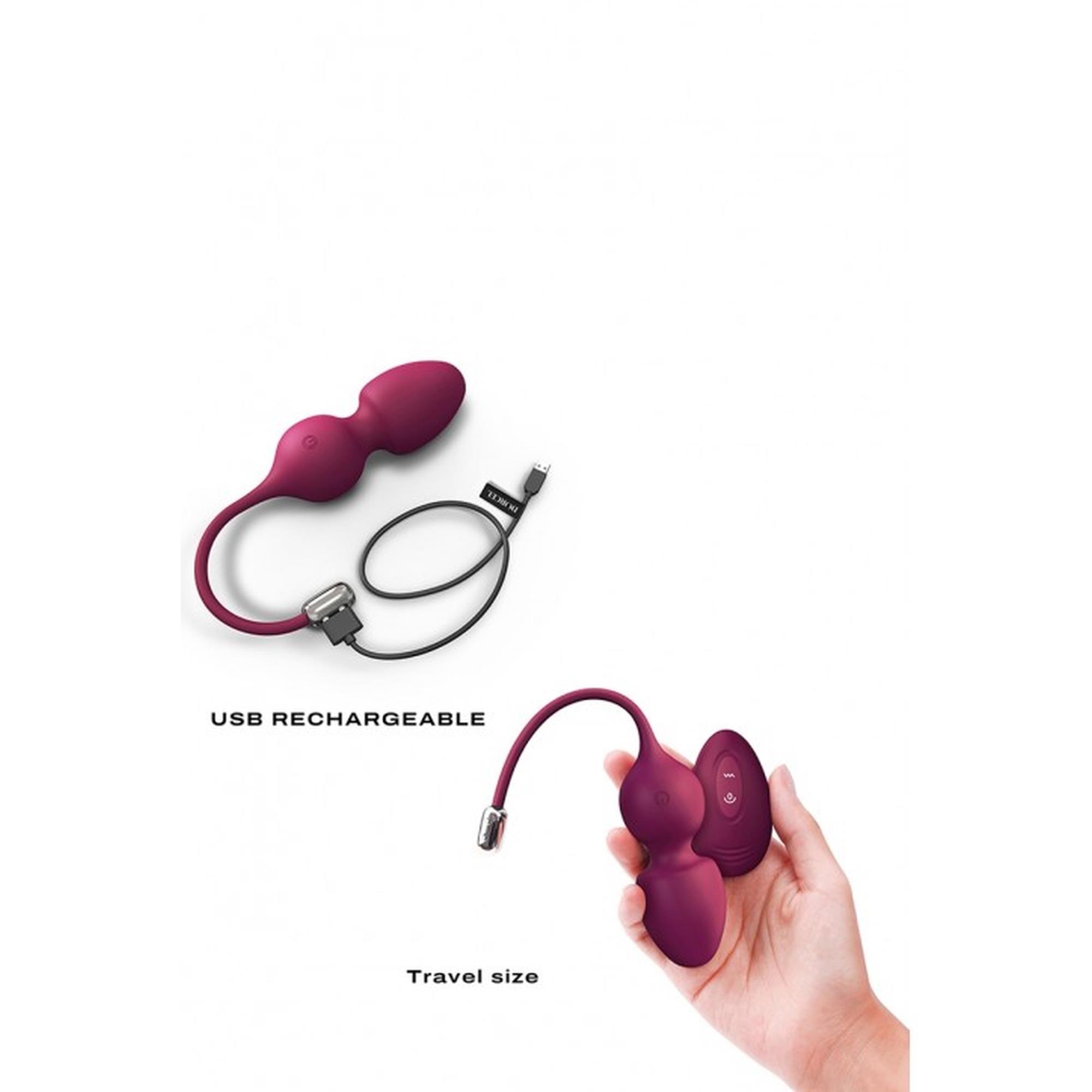 Wibrujące kulki miłości Dorcel śliwkowe - obrazek 4