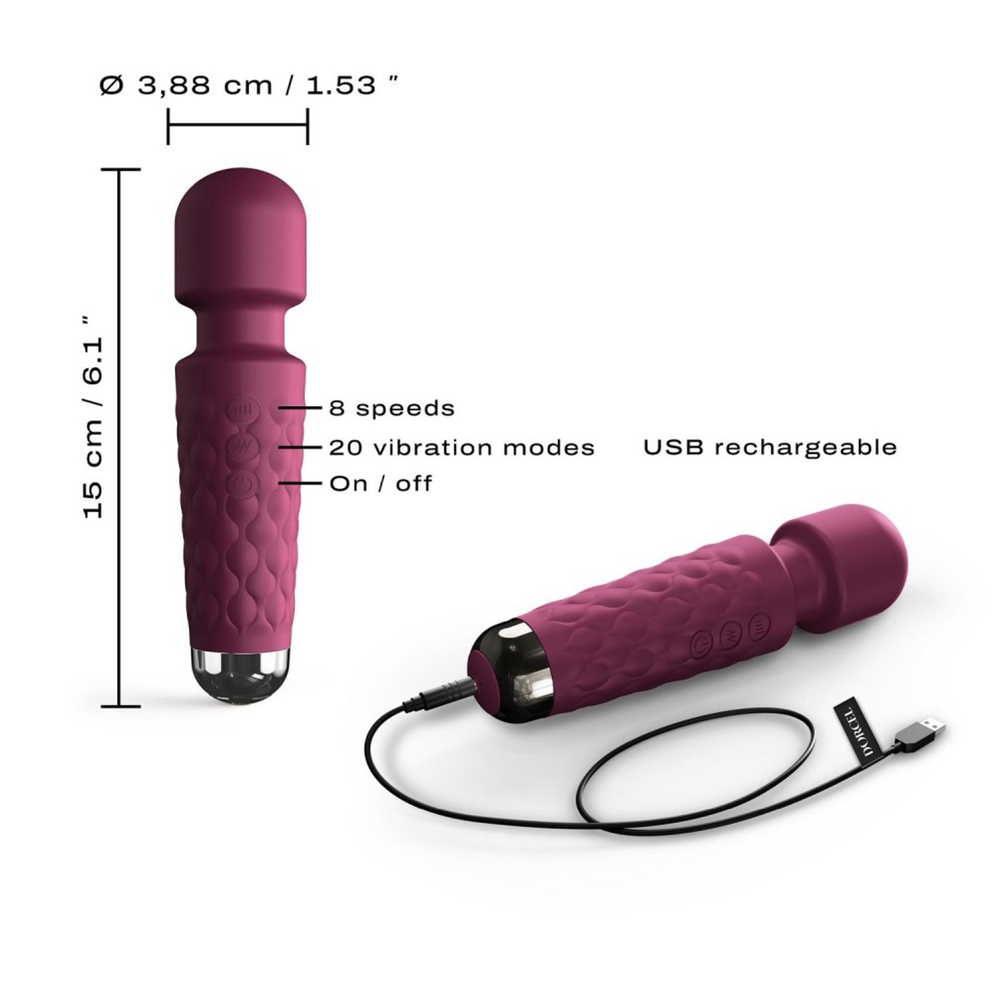 Mini wibrator Dorcel Wanderful fioletowy USB - obrazek 4
