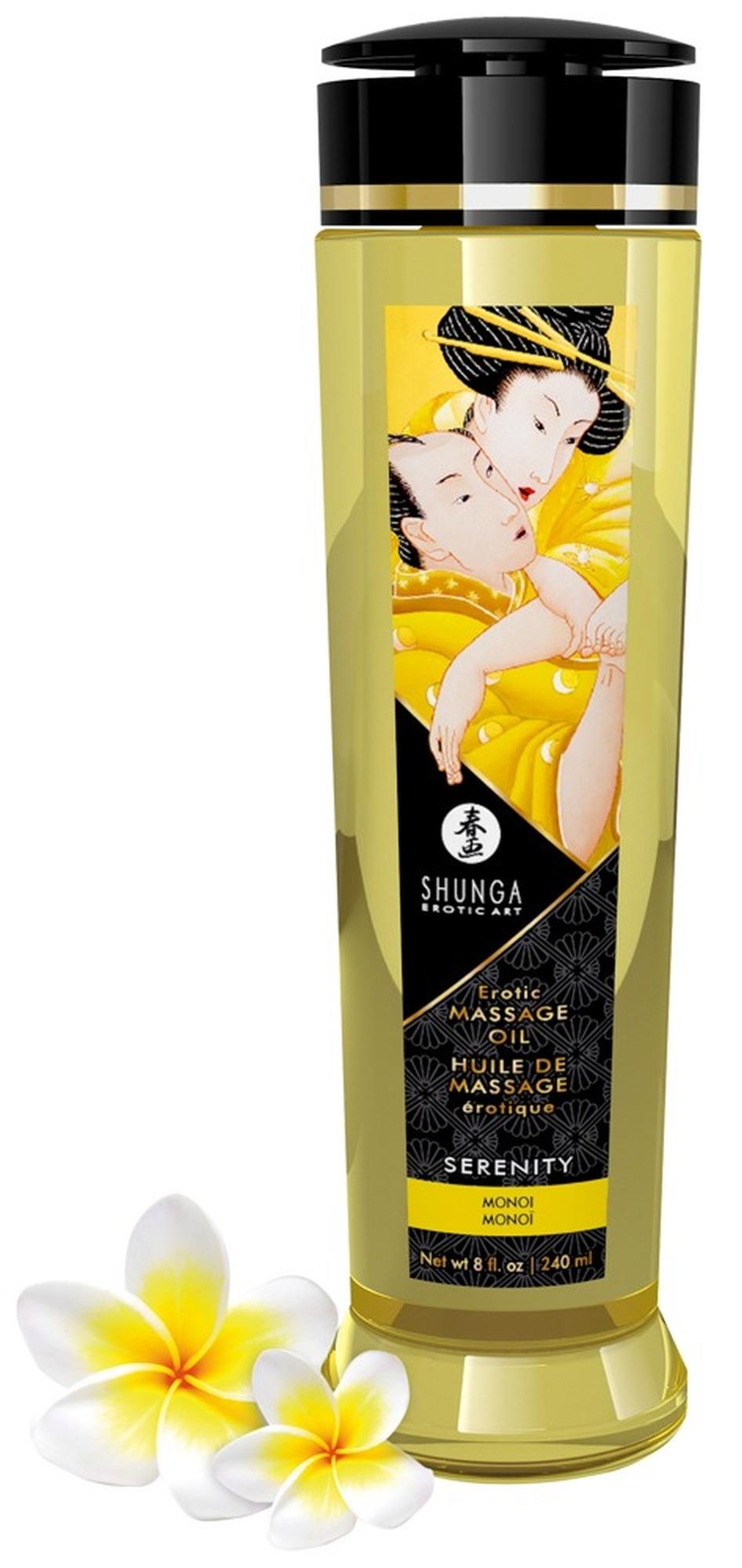 Olejek do masażu erotycznego Shunga Serenity Monoi 240 ml - obrazek 2
