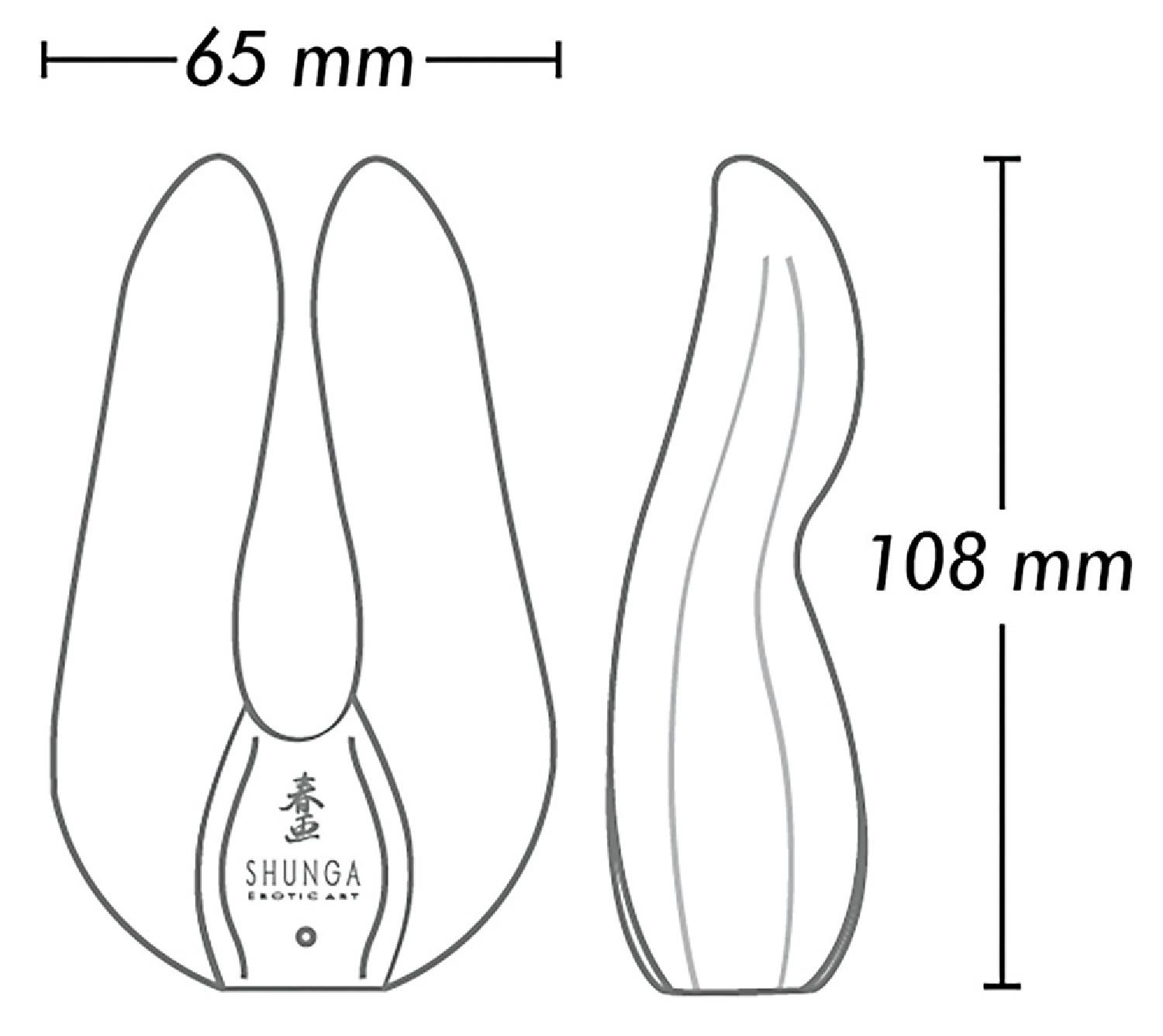 Wibrator podwójny Shunga Aiko silikonowy czarny USB 11 cm - obrazek 6