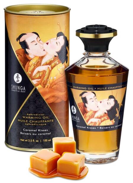 Olejek rozgrzewający do masażu Shunga Caramel Kisses 100 ml