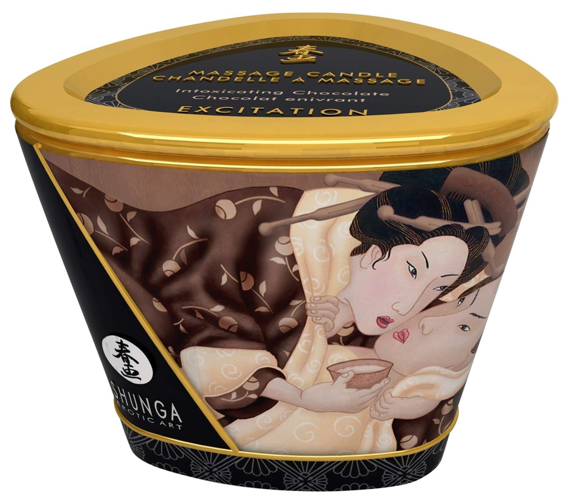 Świeca do masażu Shunga czekoladowa Excitation - obrazek 2