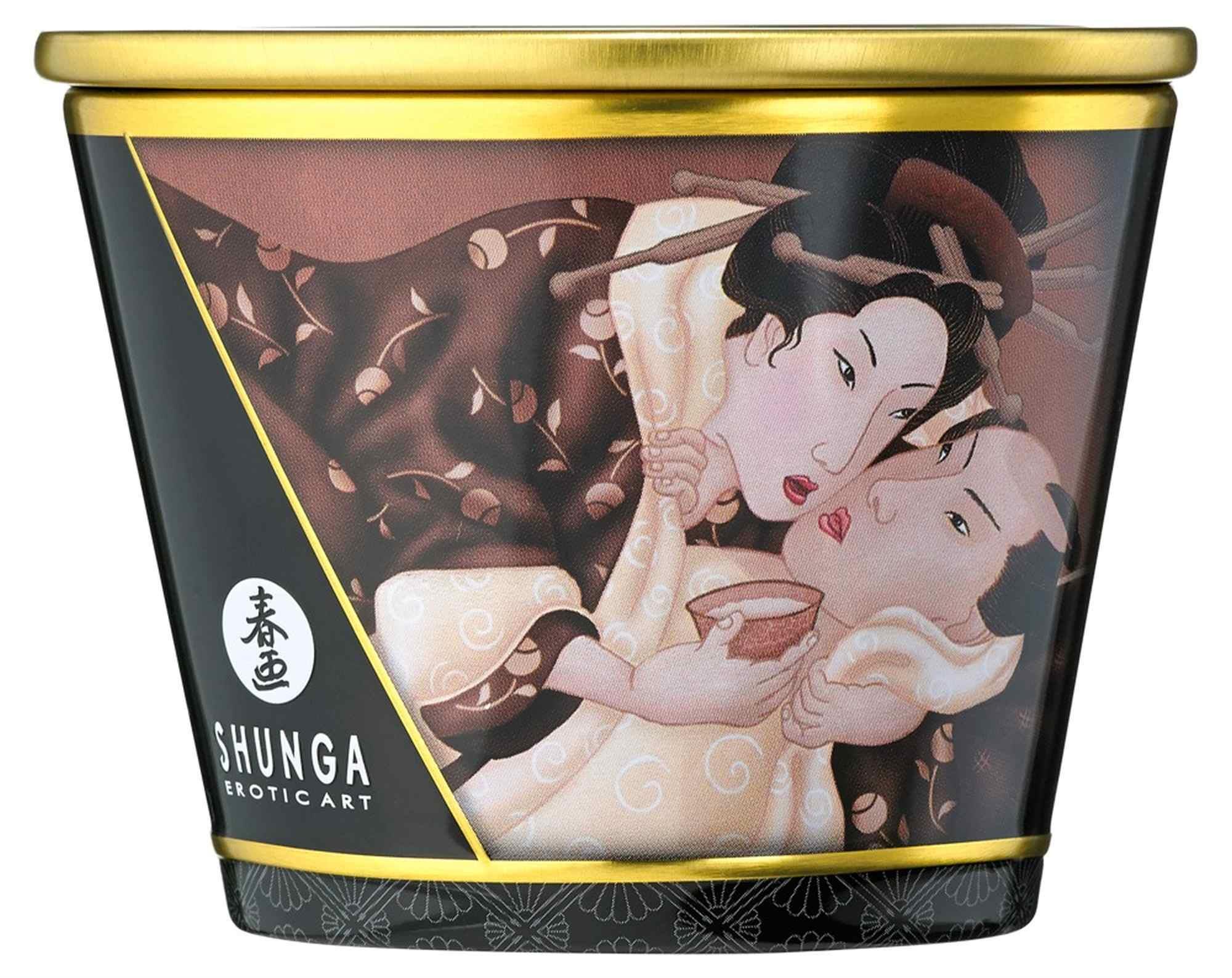 Świeca do masażu Shunga czekoladowa Excitation - obrazek 3