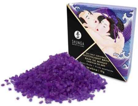 Kryształki soli morskiej Shunga Moonlight Bath Exotic Fruits fioletowe