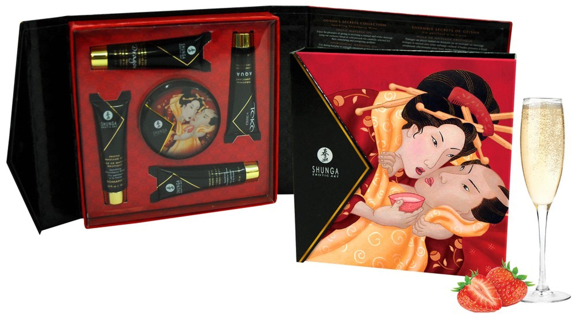 Zestaw Shunga Geisha's Secret Truskawkowo Szampański - obrazek 3