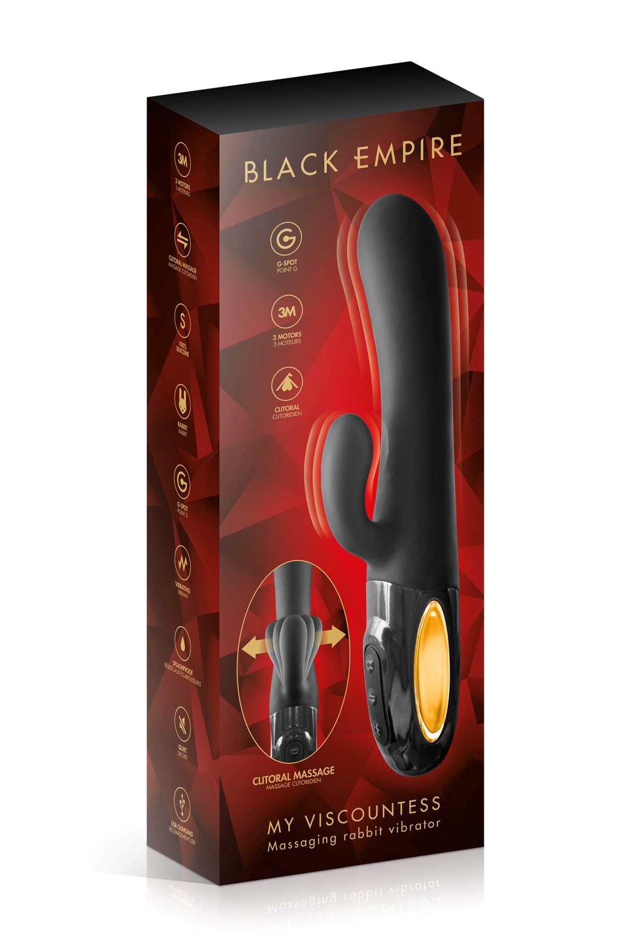 Wibrator króliczek My Viscountess Black Empire USB 21,8 cm - obrazek 3