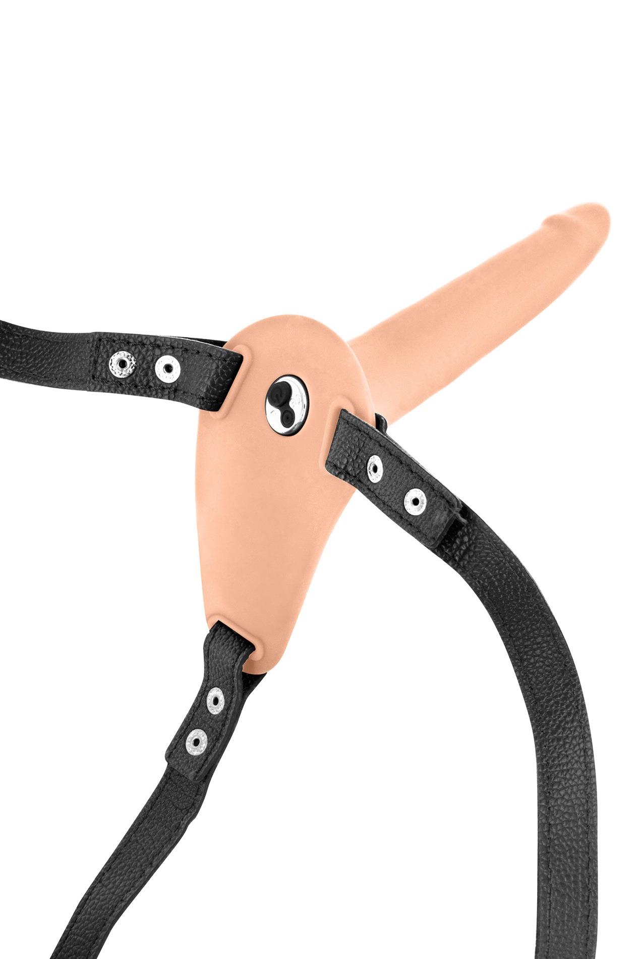 Strap-on wibrujący miękki Fetish Tentation silikonowy USB 15 cm - obrazek 4